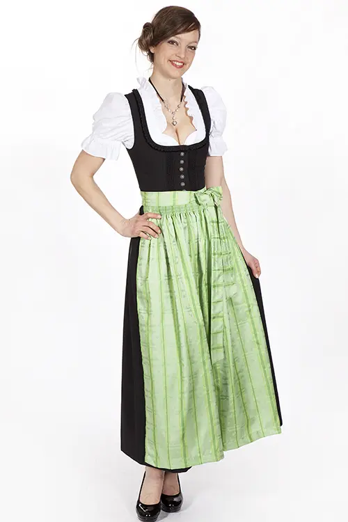 Langes Dirndl Zenta schwarz ohne Schürze Gastrodirndl