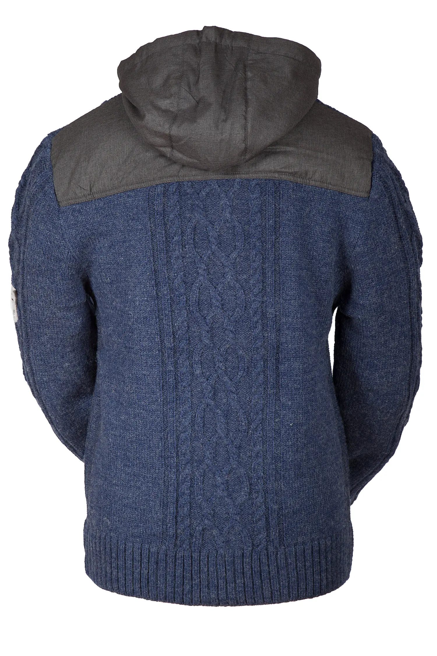 Trachten Strickjacke Waidsee in blau- Rücken