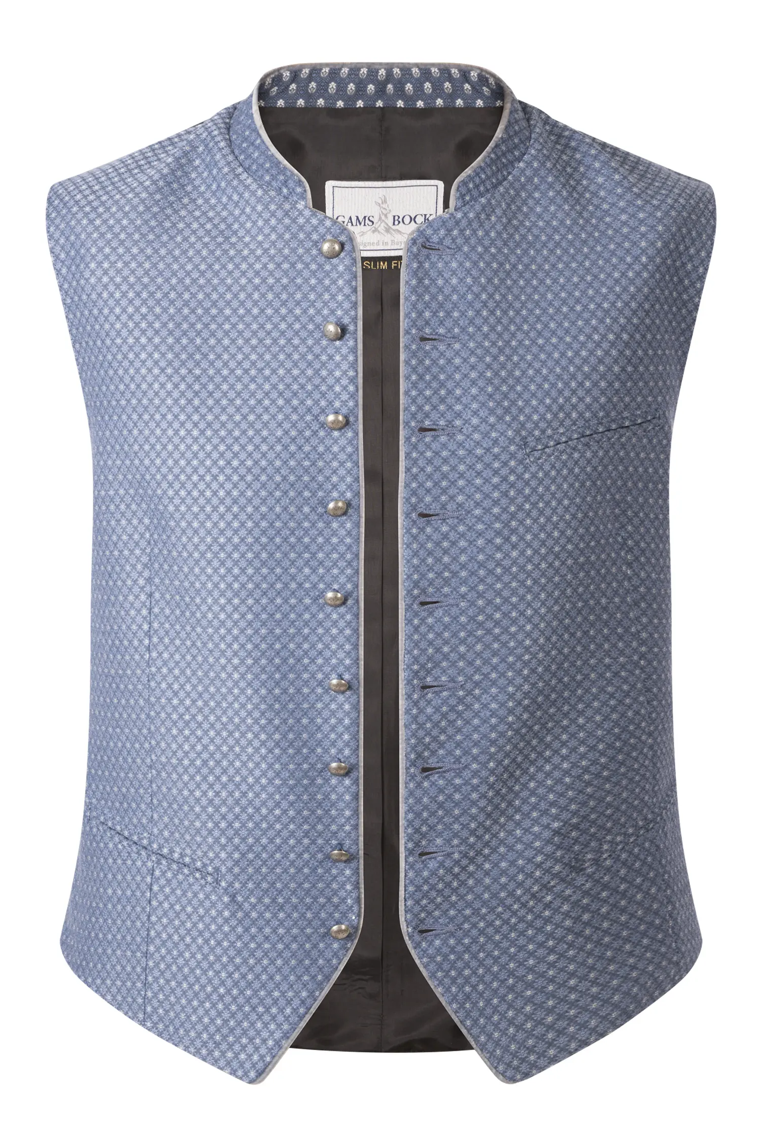 Trachtenweste Robert in blau / schwarz