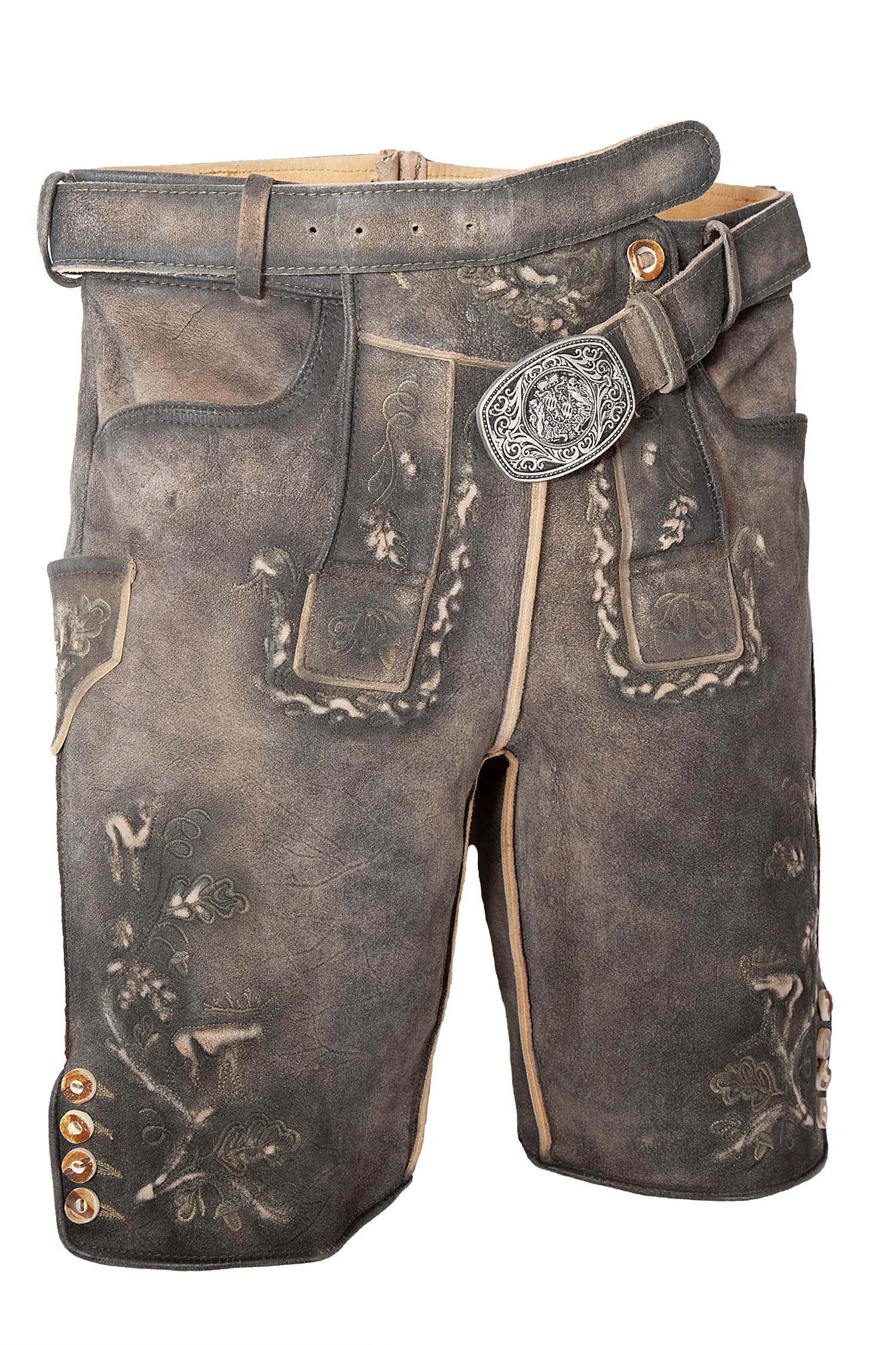 Kurze Lederhose Romano in torf von Stockerpoint