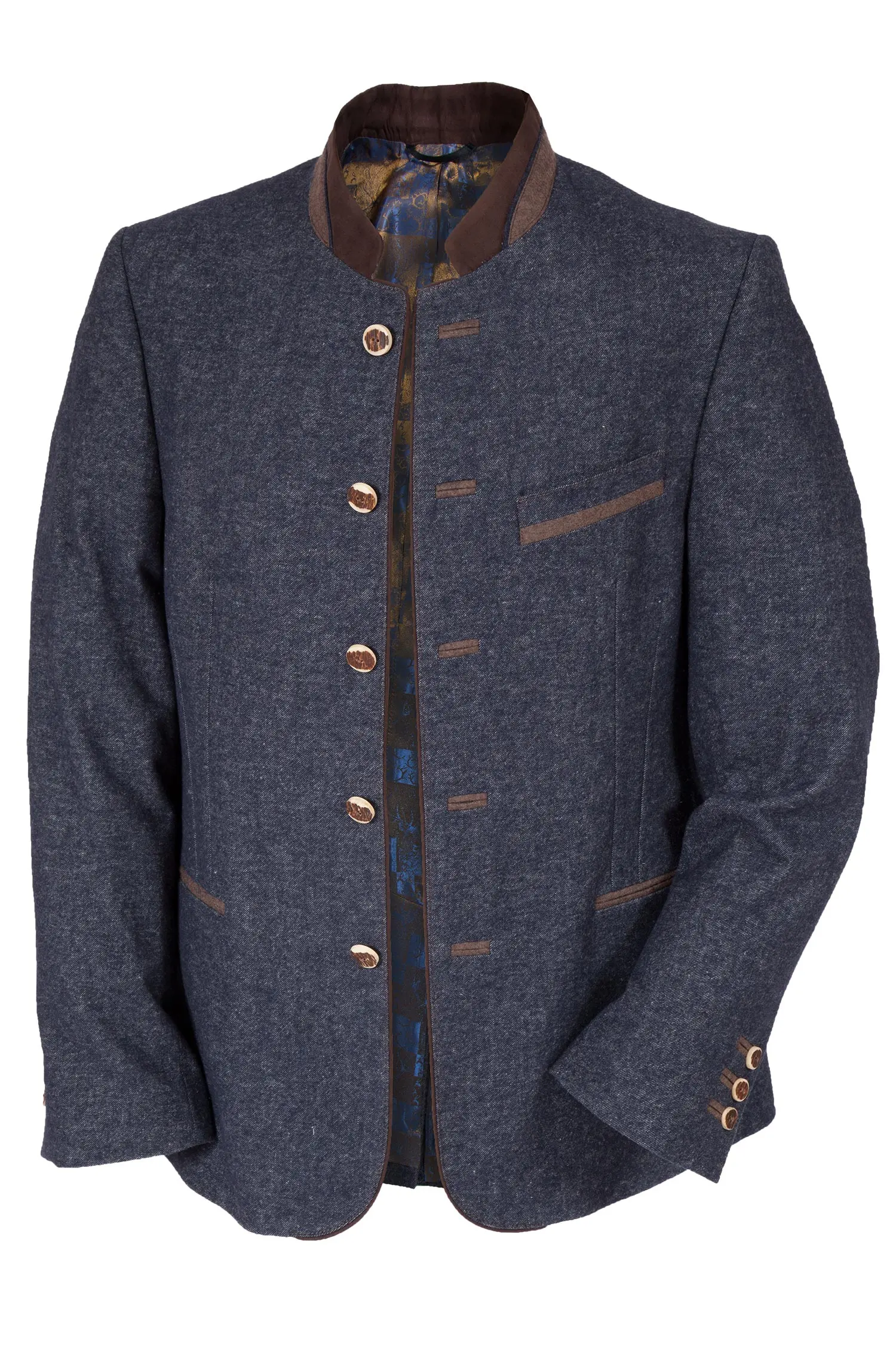 Herren Trachten Janker Baden in dunkelblau 