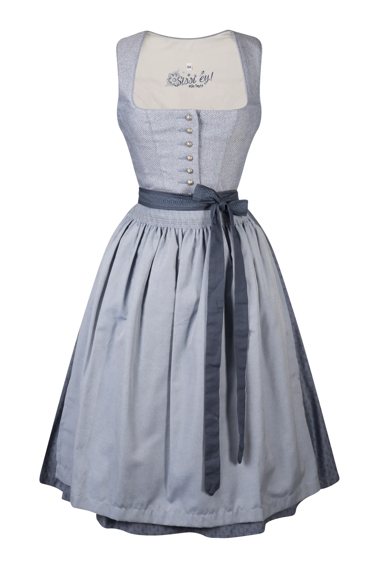Blaues Designer Dirndl von Sissi ey!