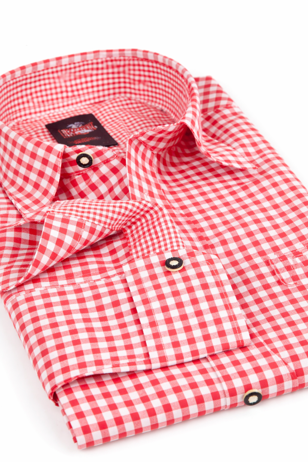 Campos Trachten Hemd von Stockerpoint Rot kariert