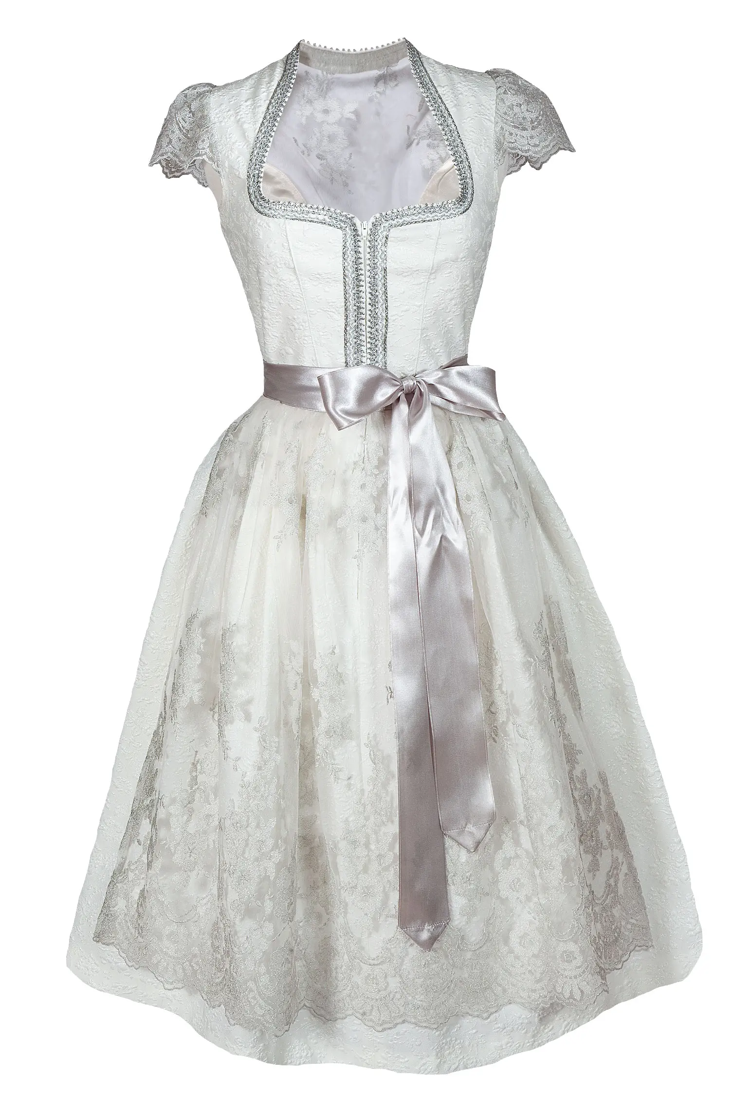 Brautdirndl von Bergweiss Trachten mit Spitzenschürze