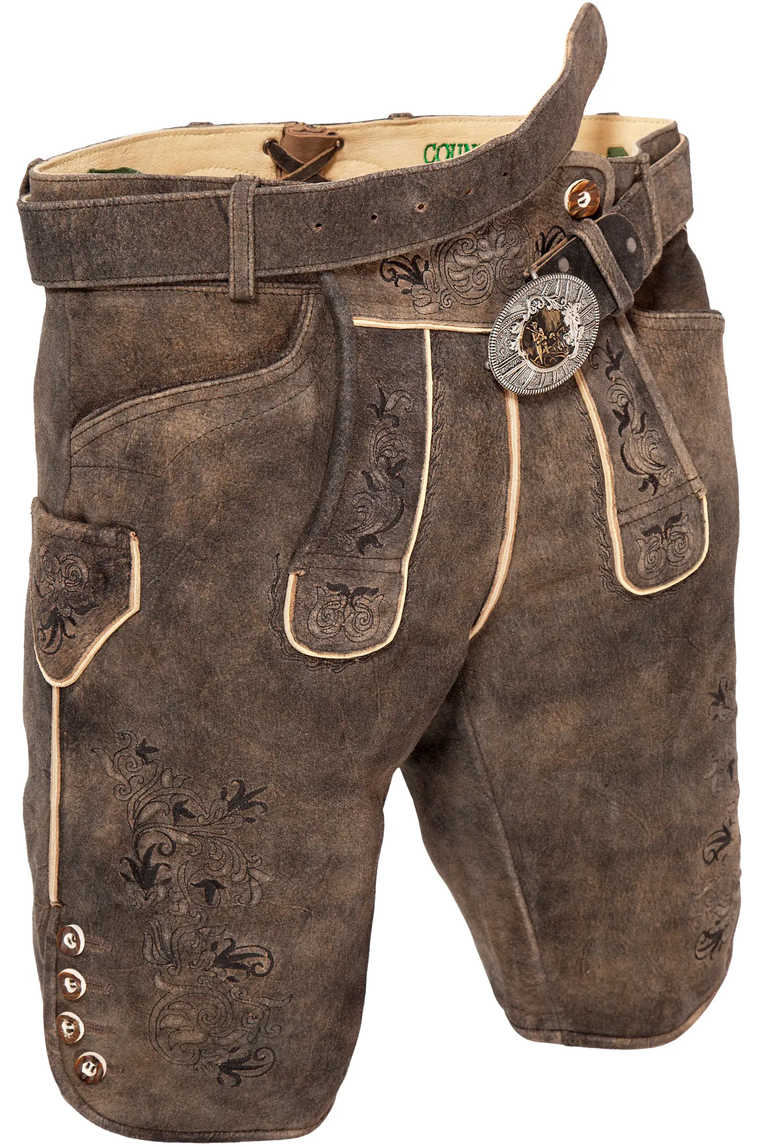 lederhose-tracht-schwarzbraun-1603-1007-4sw-20-02b-4475-a Kurze Trachten Lederhose in schwarzbraun