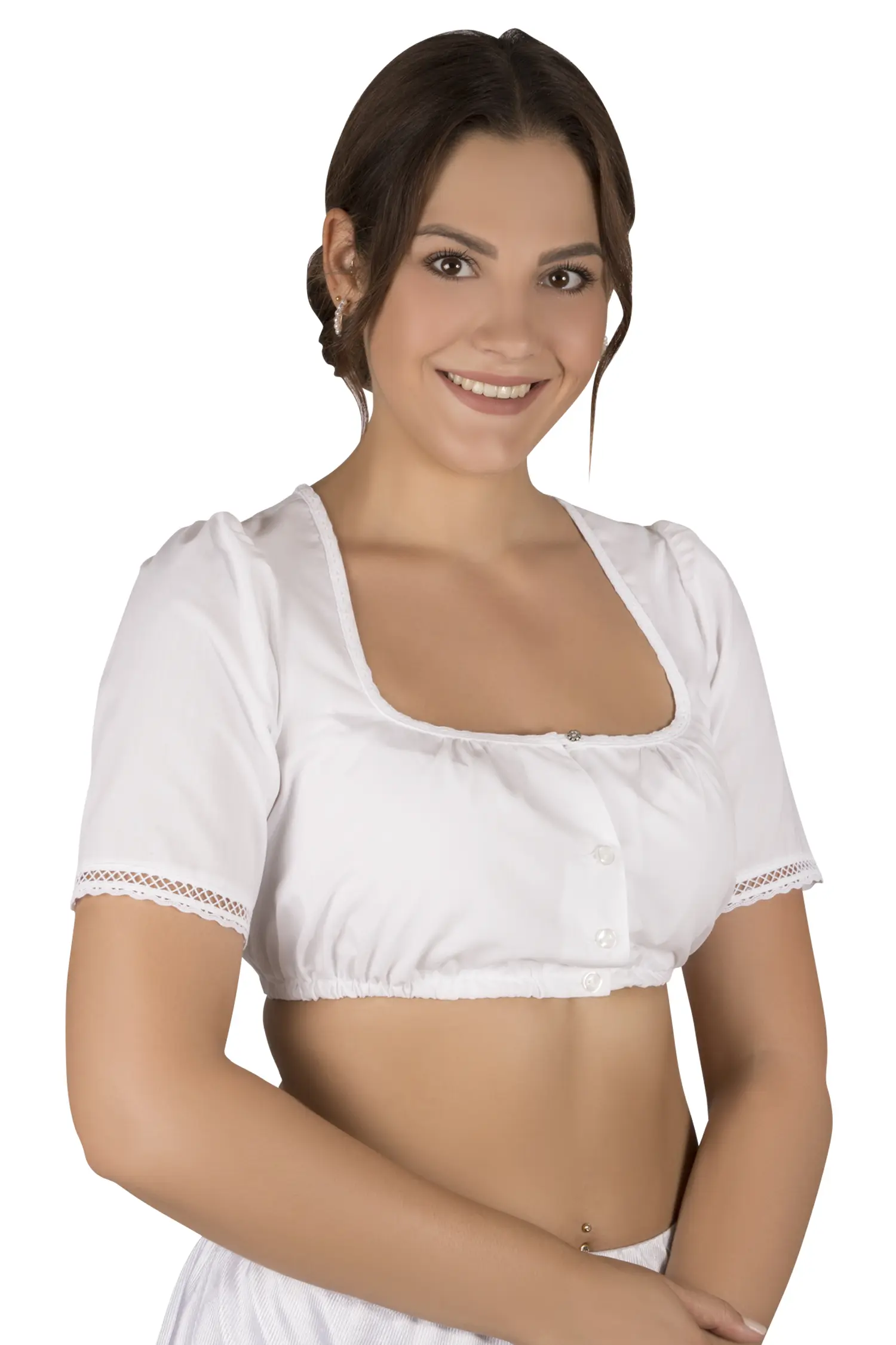 2557-0027-ws3-23-08-1802031 Gamsbock Dirndlbluse in weiß mit Strassstein