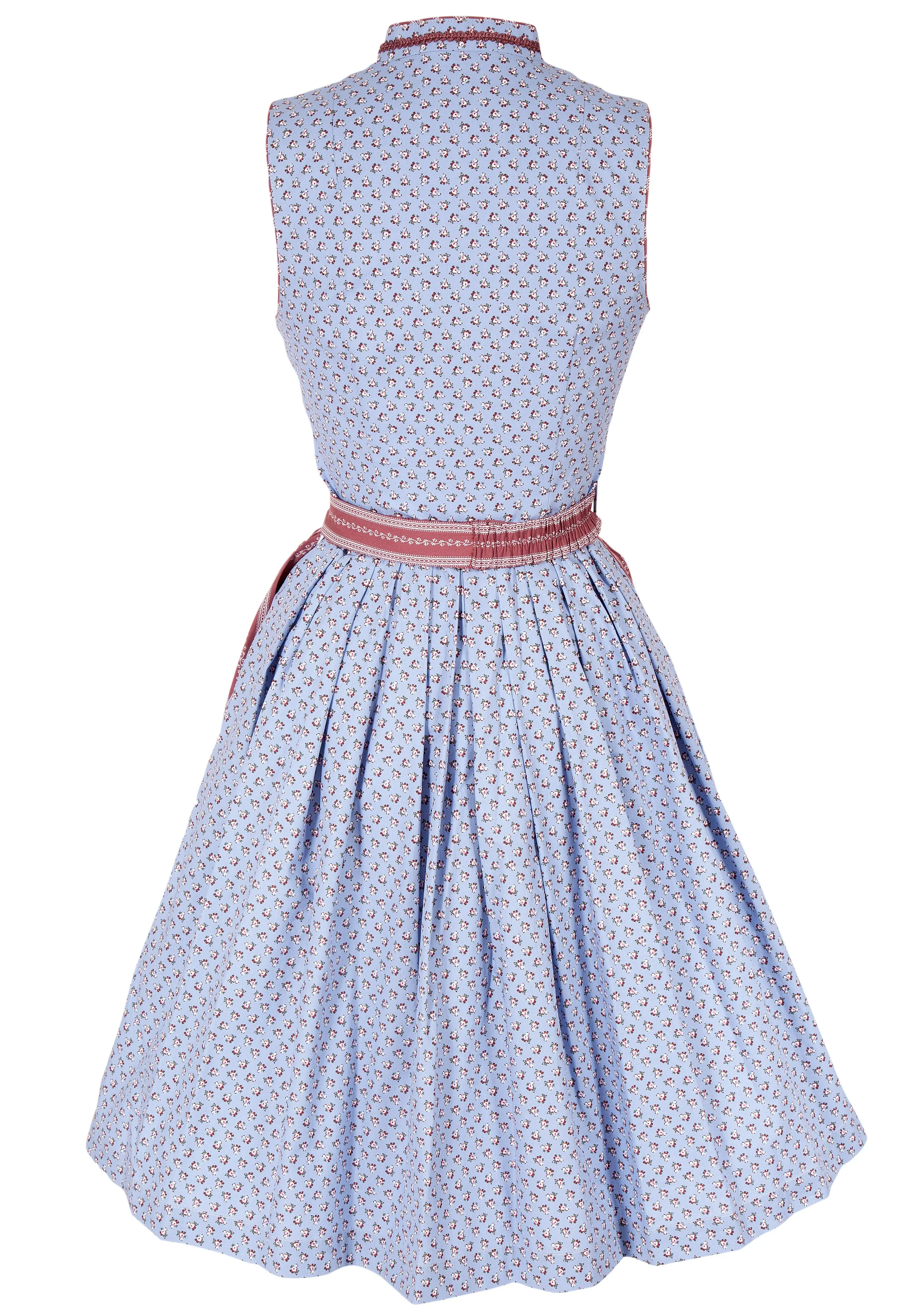 mini-dirndl-baumwolle-hellblau-3081-0061-bl4-19-07a-2385-c Mini Dirndl Sabella hochgeschlossen in hellblau hinten