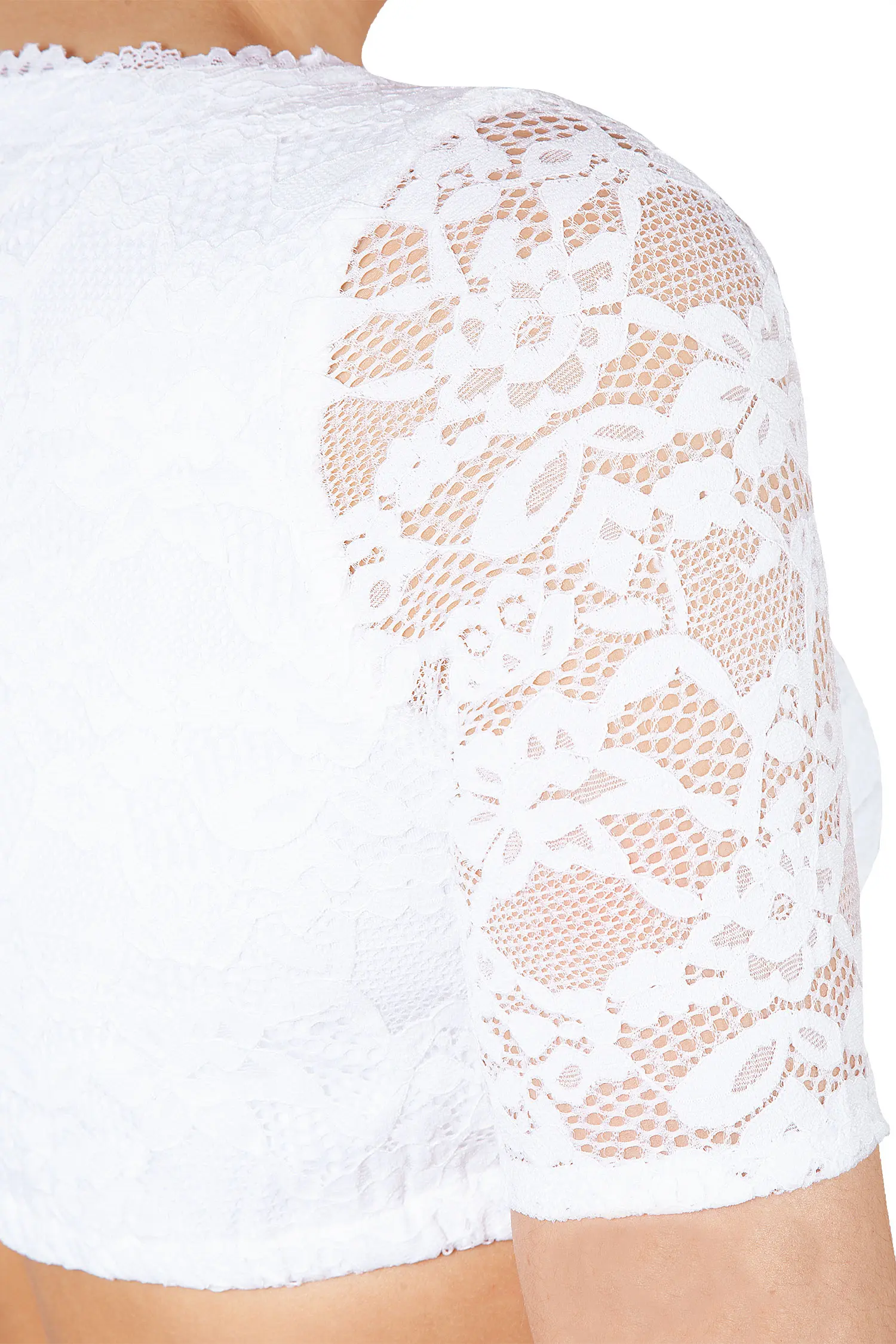 Komfortable Bluse Gelina-Maurina in weiß - Detail Rücken