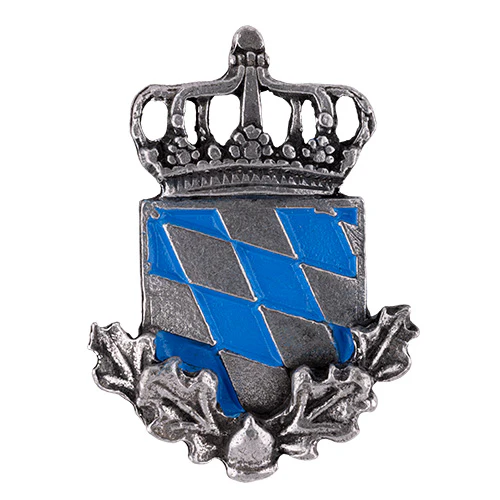 Gaudiknopf Bayernwappen in Altsilber