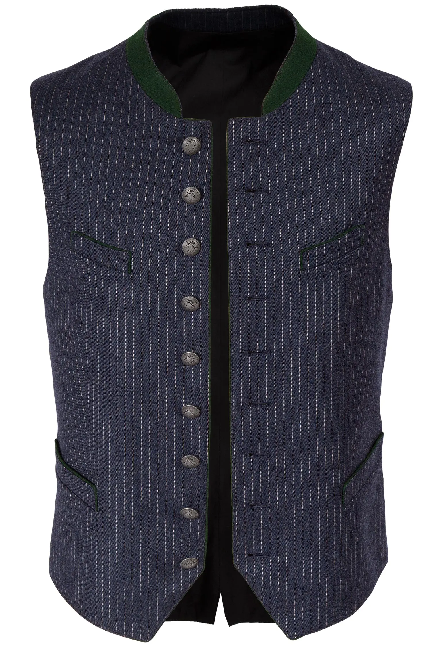 Trachtenweste Ansbach Nadelstreifen dunkelblau