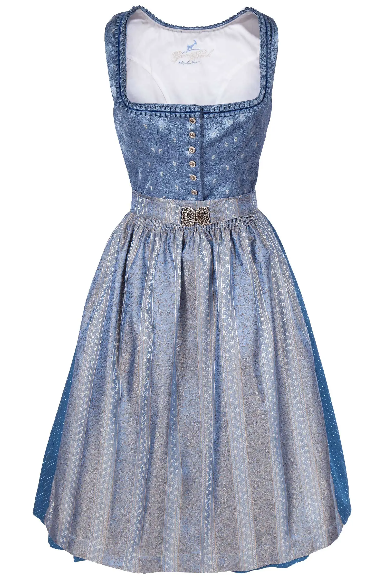 midi-dirndl-blau-grau-webschuerze-3097-1581-bl4-19-02a-3256-a Dirndl in blau mit edler Webschürze