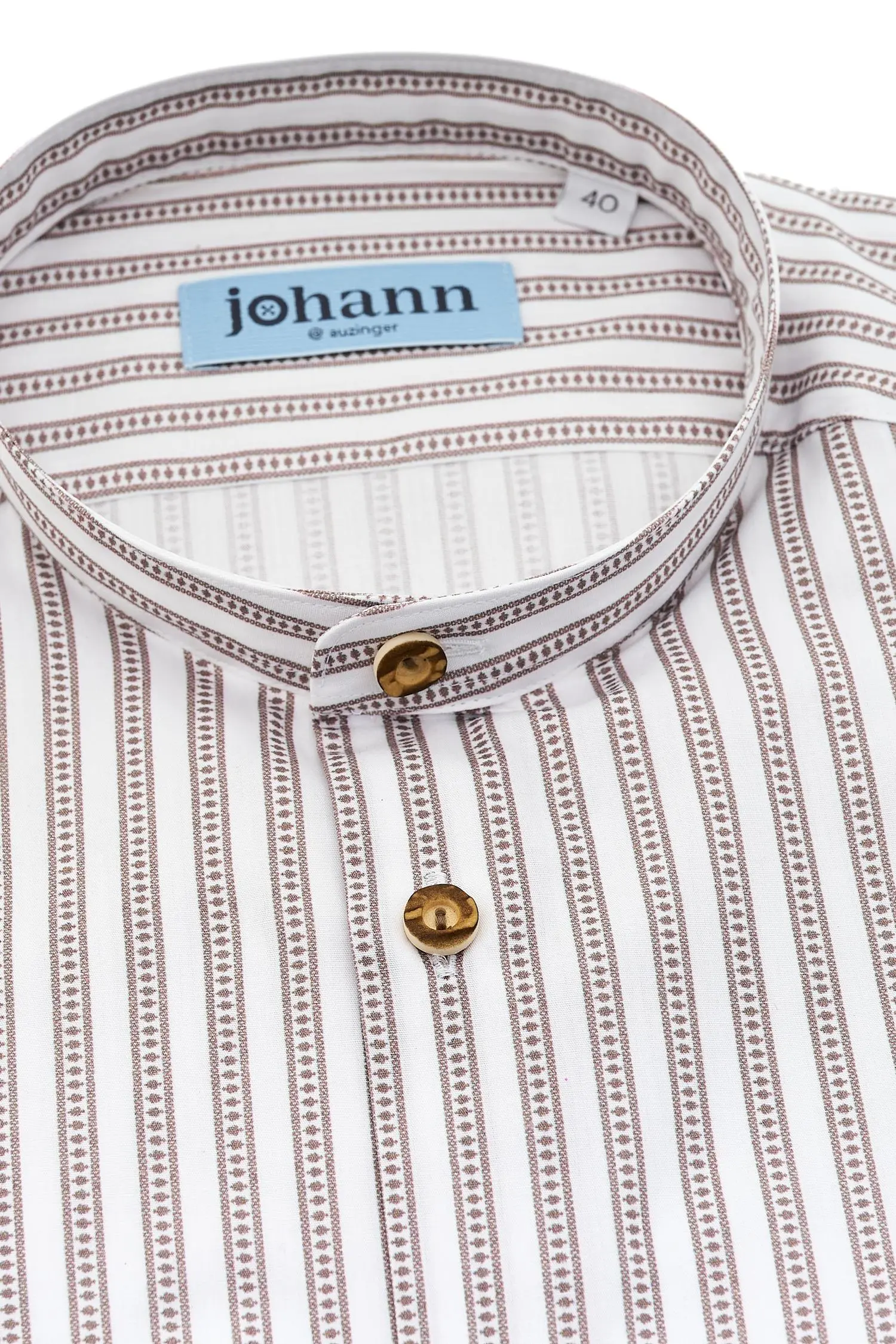 Hemd von Johann mit Weiß Braunem Kettenmuster