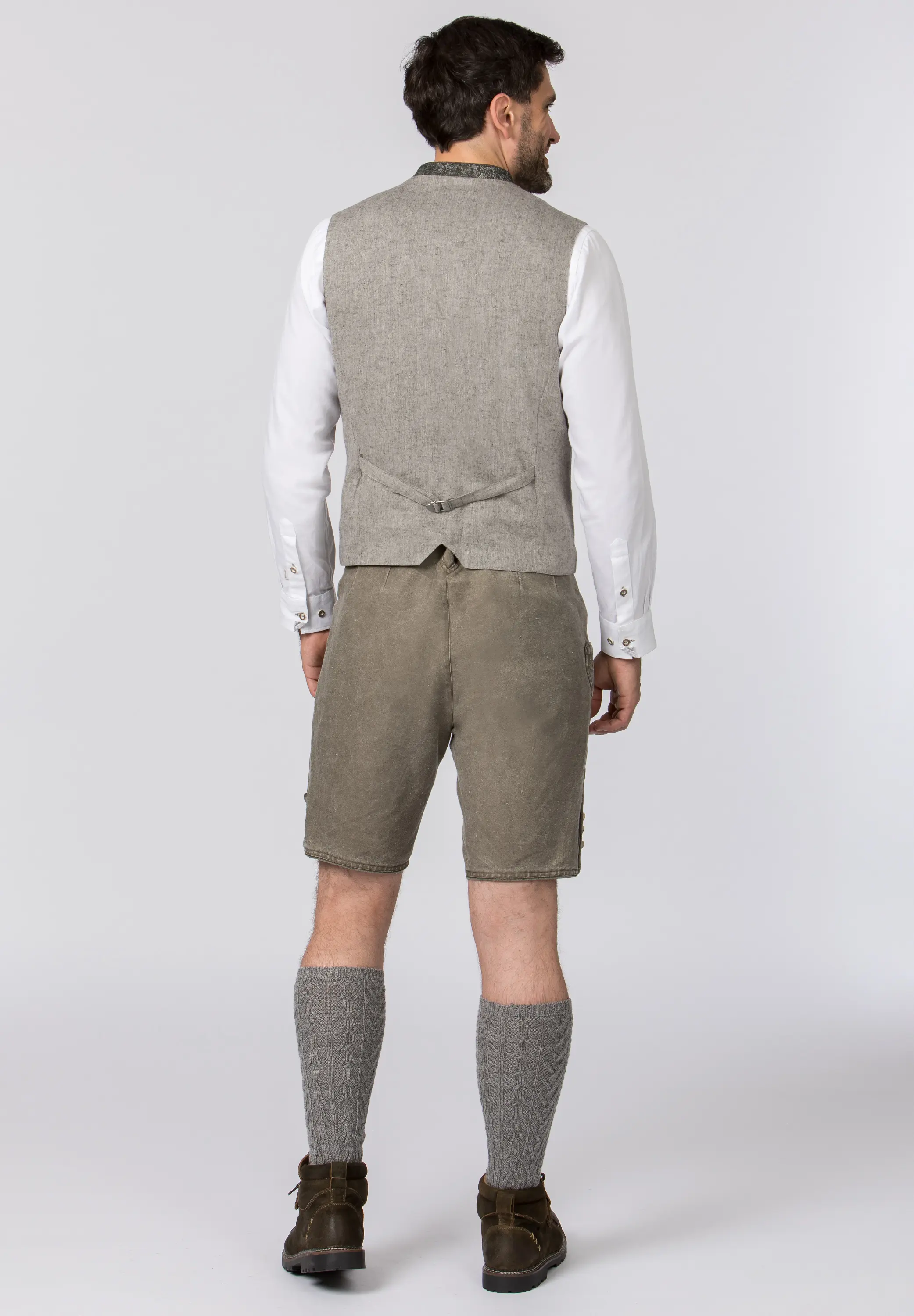 Herrenweste grün braun