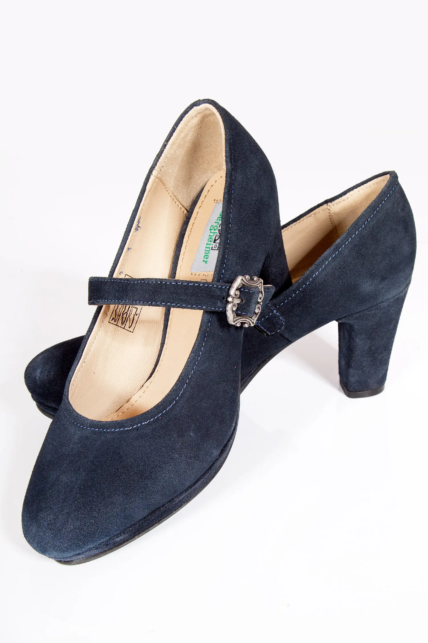 Damen Trachtenschuhe als Pumps in dunkelblau Paar