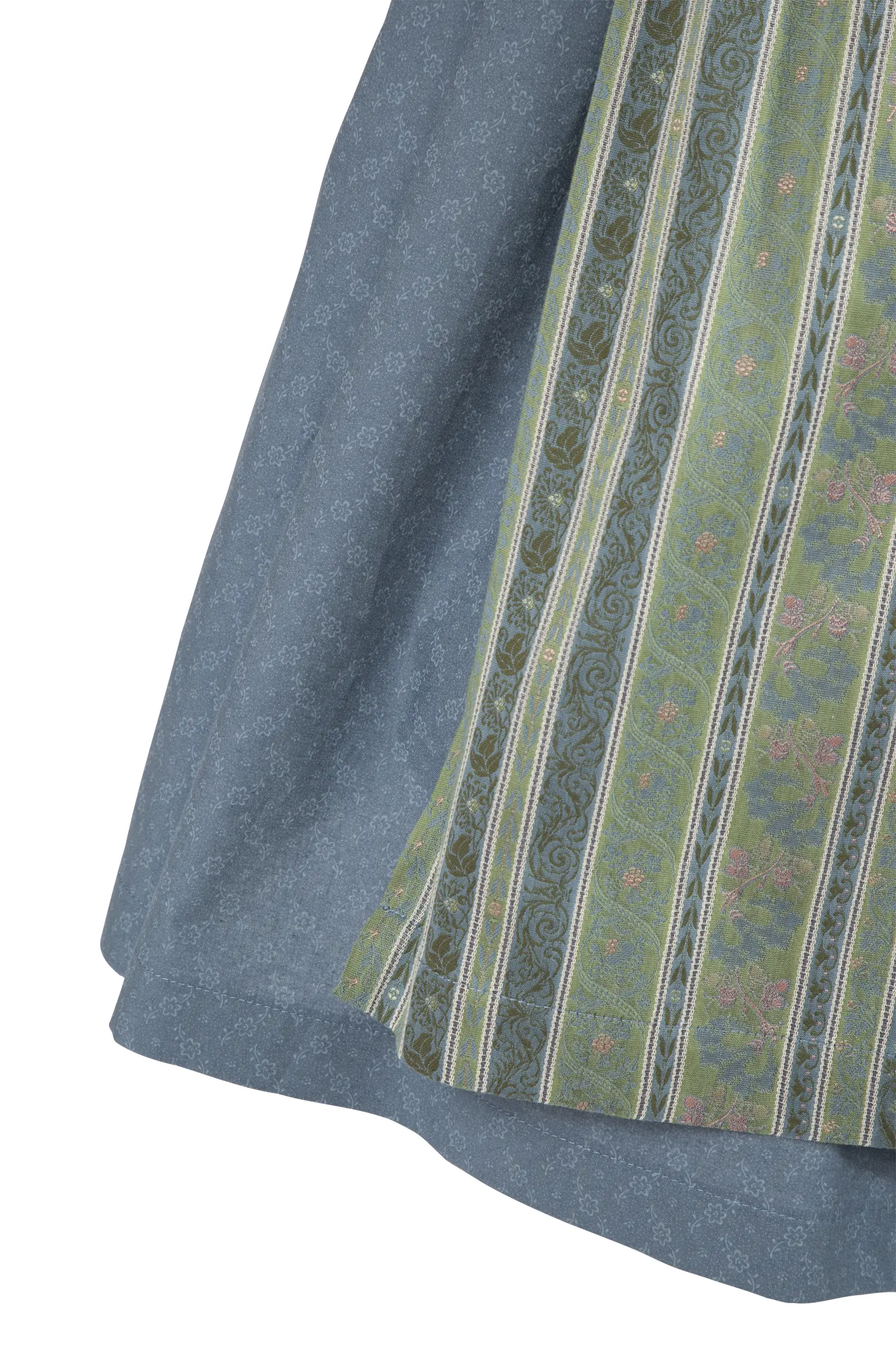 Festliches Dirndl von Gamsbock in mint/blau - Detail Rock