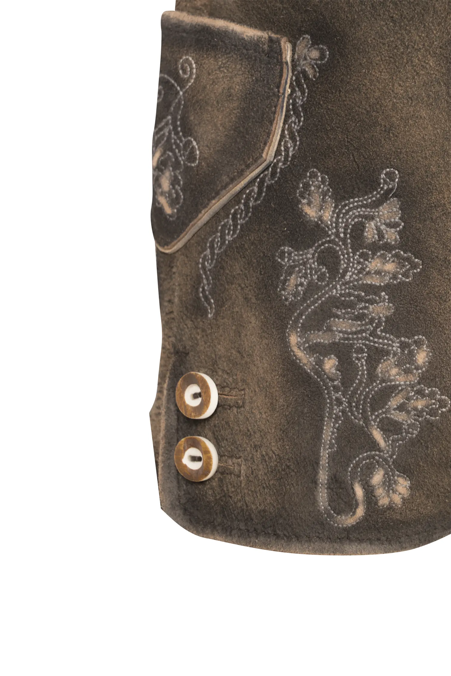 2601-1098-4gr-24-04-1804766 Lederhose Bogensee in Braun Detail Stickerei