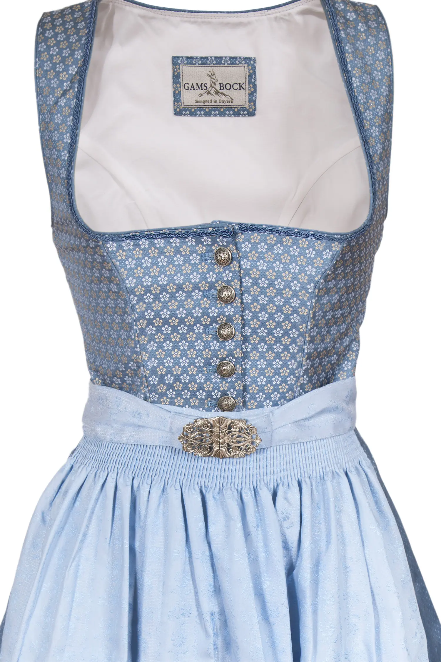 midi-dirndl-hellblau-3096-0053-bl6-20-08f-3500-b Midi Dirndl in hellblau mit Knöpfen und Blüten Mieder