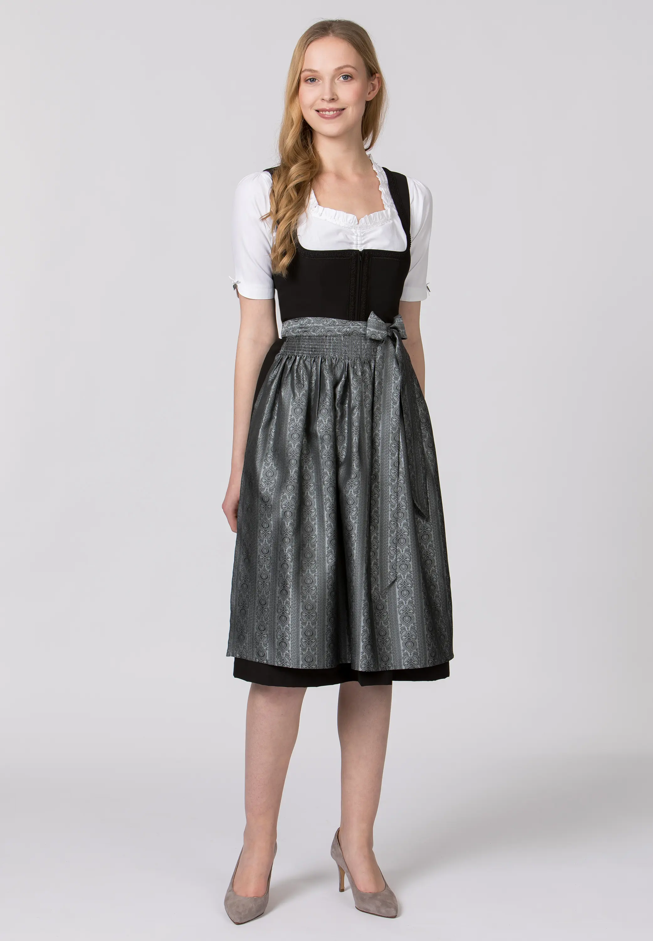 graue Dirndlschürze