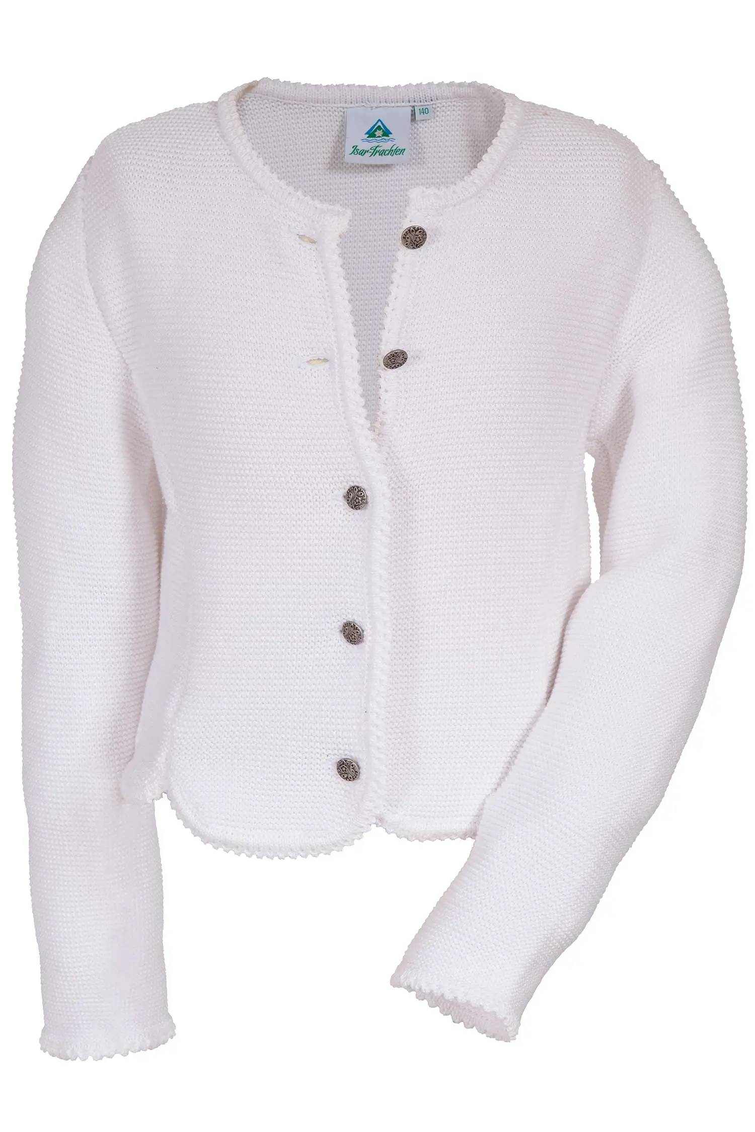 Kinder Strickjacke zur Tracht in weiß 