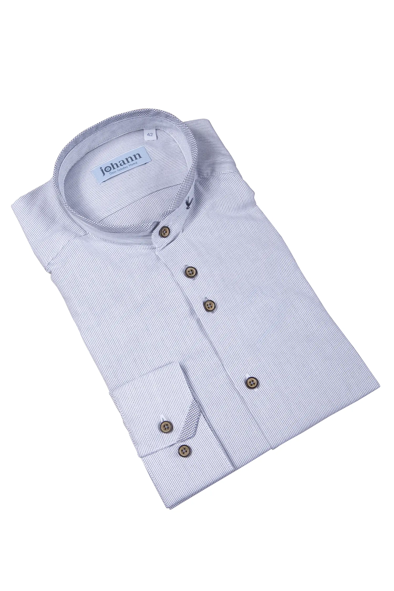 Trachtenhemd weiß / grau