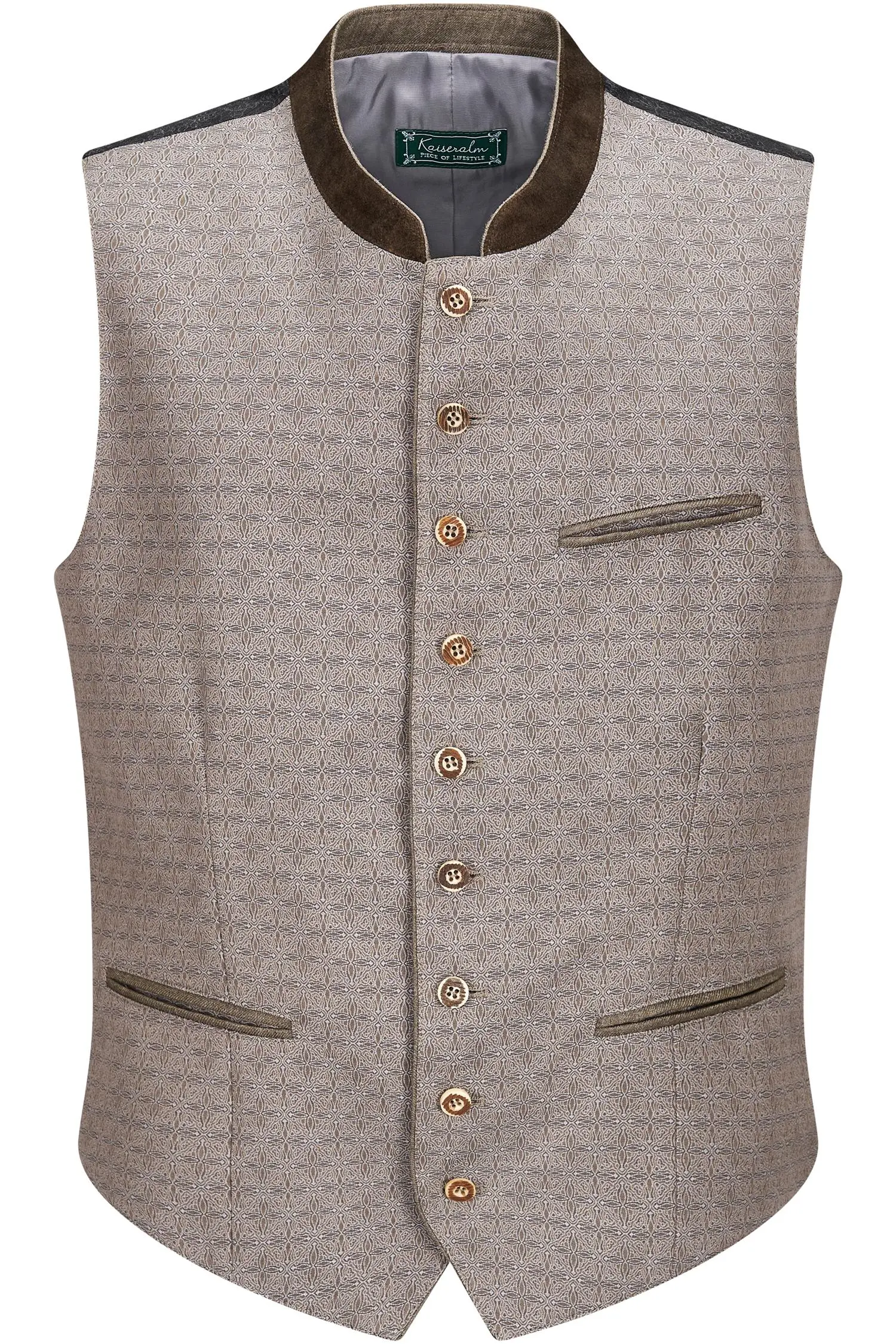 Gemusterte Weste Brixen von Baiselm in Beige