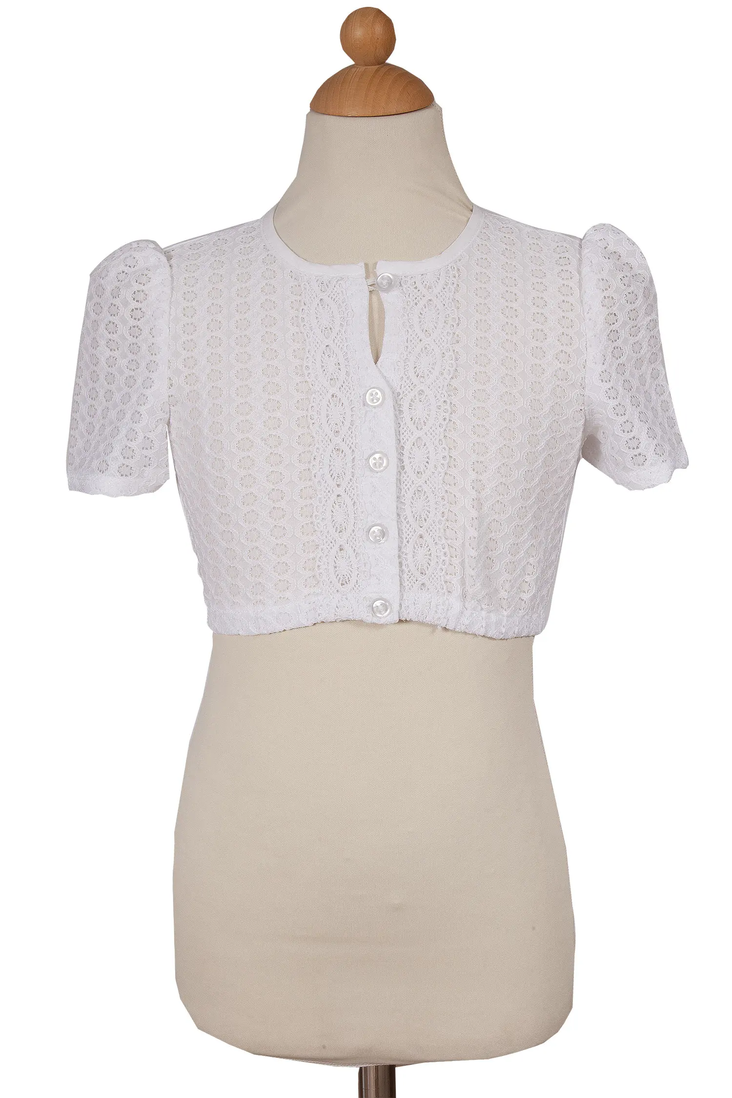 Kinder Dirndlbluse in weiß zum wechseln 