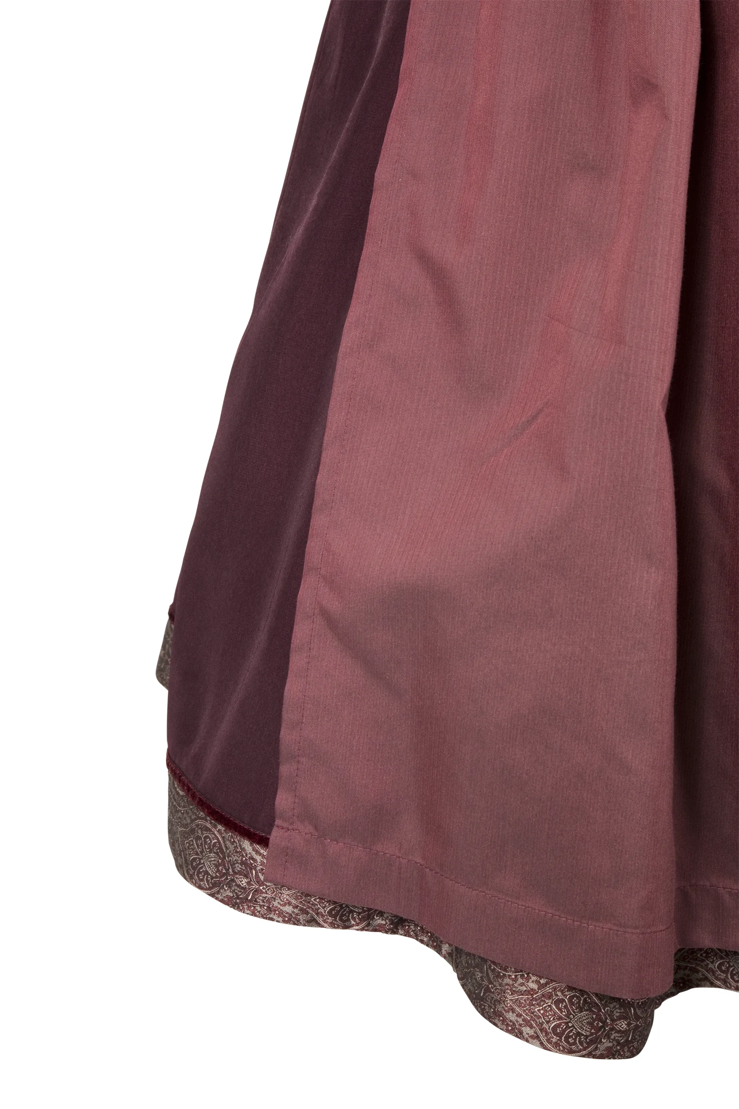 Zeitlos elegantes Dirndl in bordeaux - Detail Rock