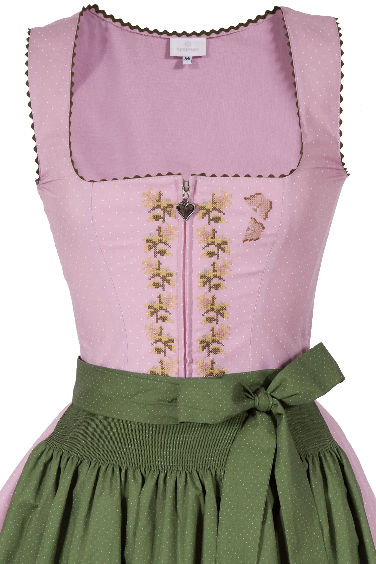 Sportalm Dirndl aus Baumwolle in altrosa Hitzgwand Mieder