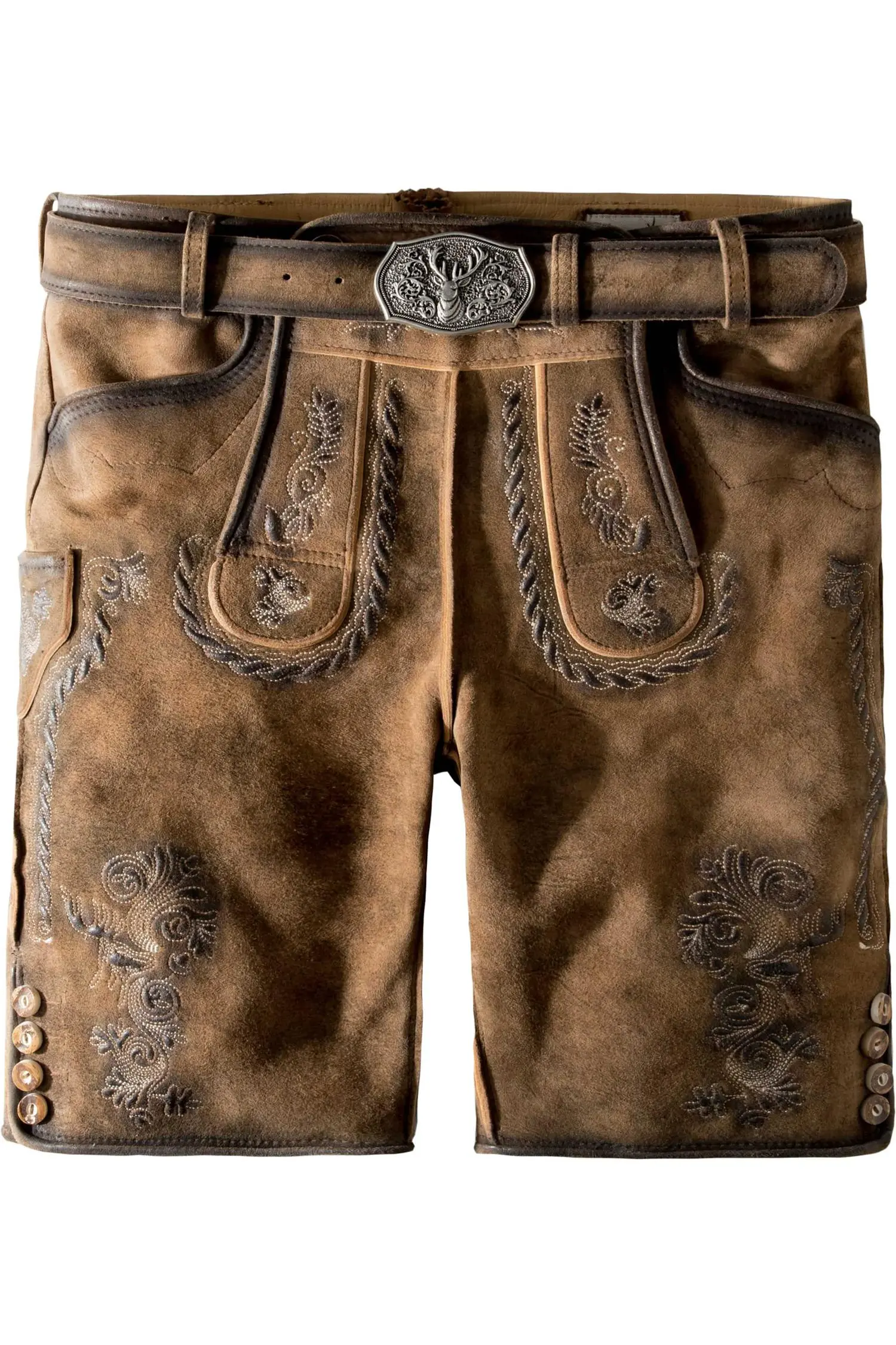 Kurze Lederhose Tom in nuss Lederhose Tom von Stockerpoint