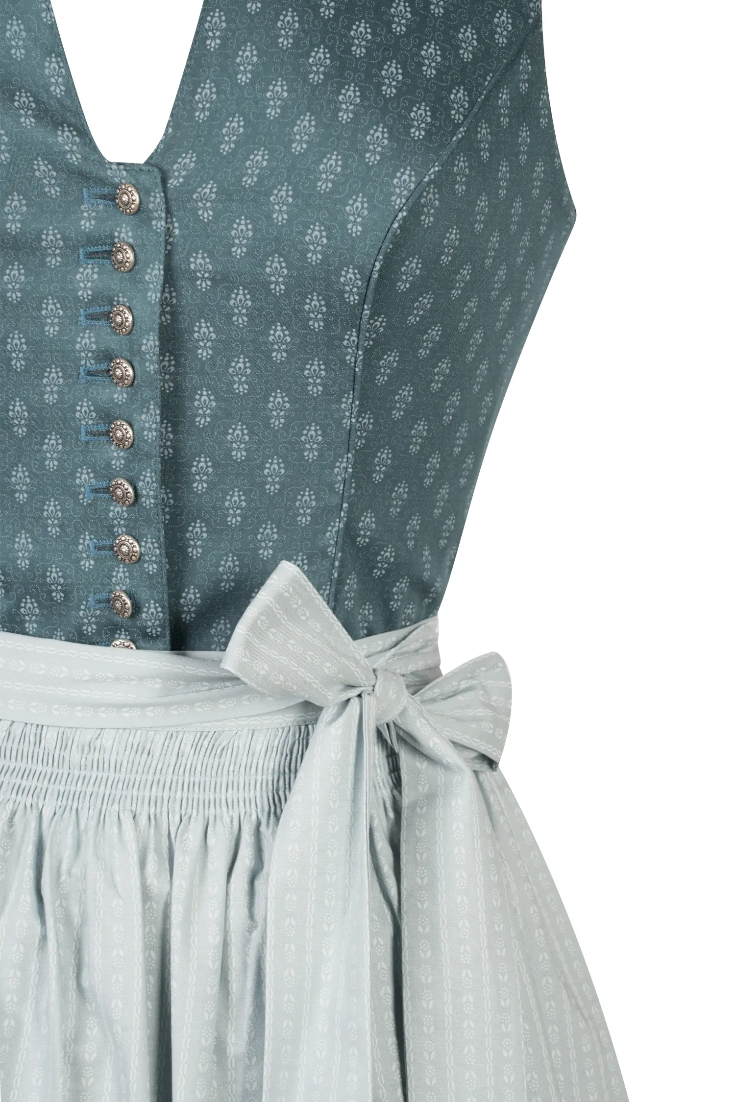 Dirndl Zitta in petrol - Detail Mieder
