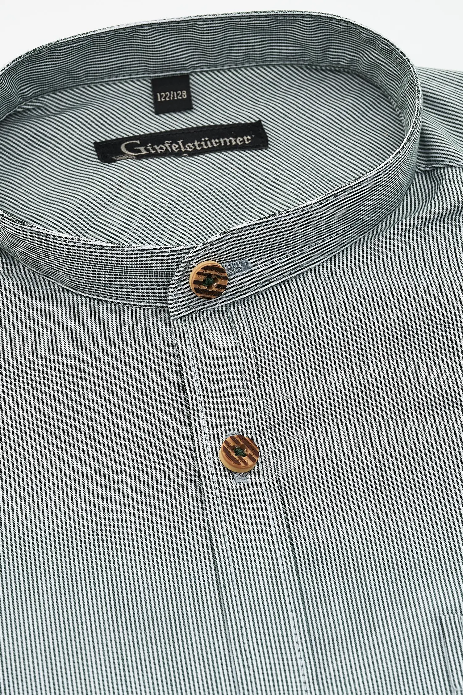 Kinderhemd von OS Trachten in Grün/Weiß kariert