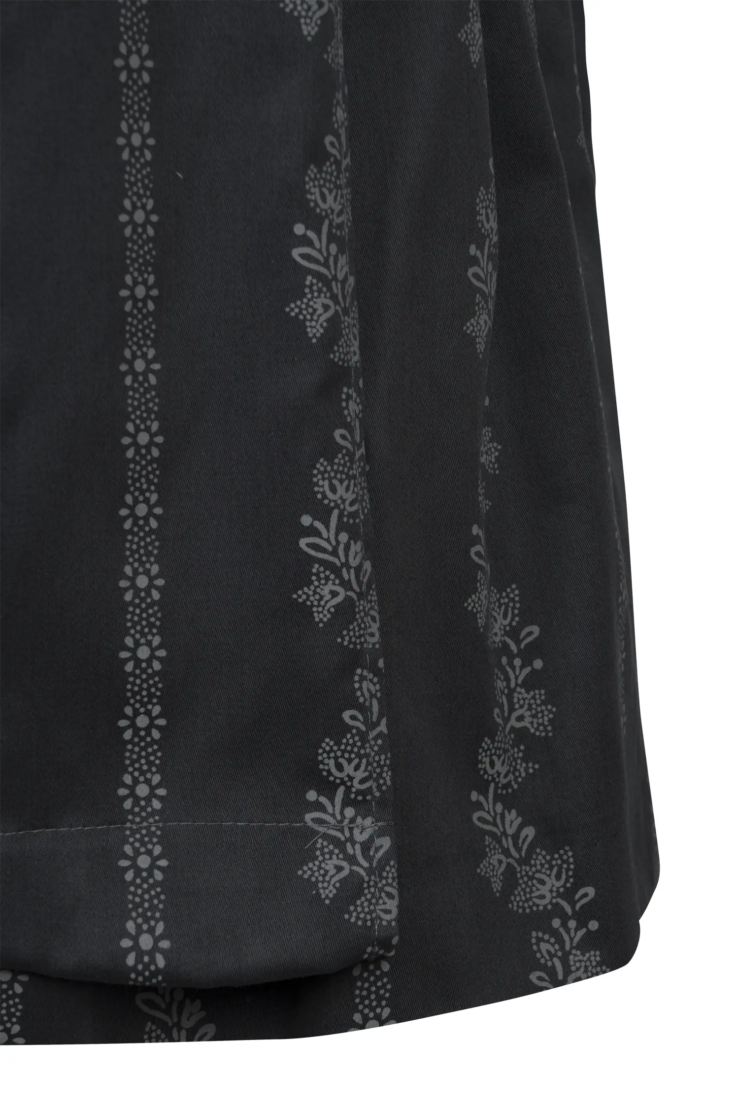 Dirndl Karina in grau mit Leinenmieder - Detail Rock