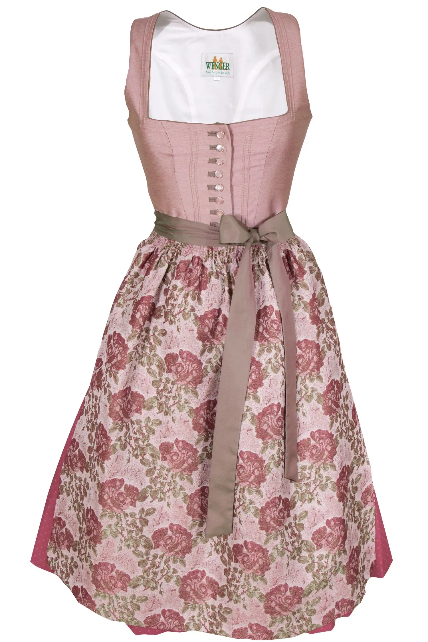 Wenger Dirndl Cindy in rosenholz mit Rosen