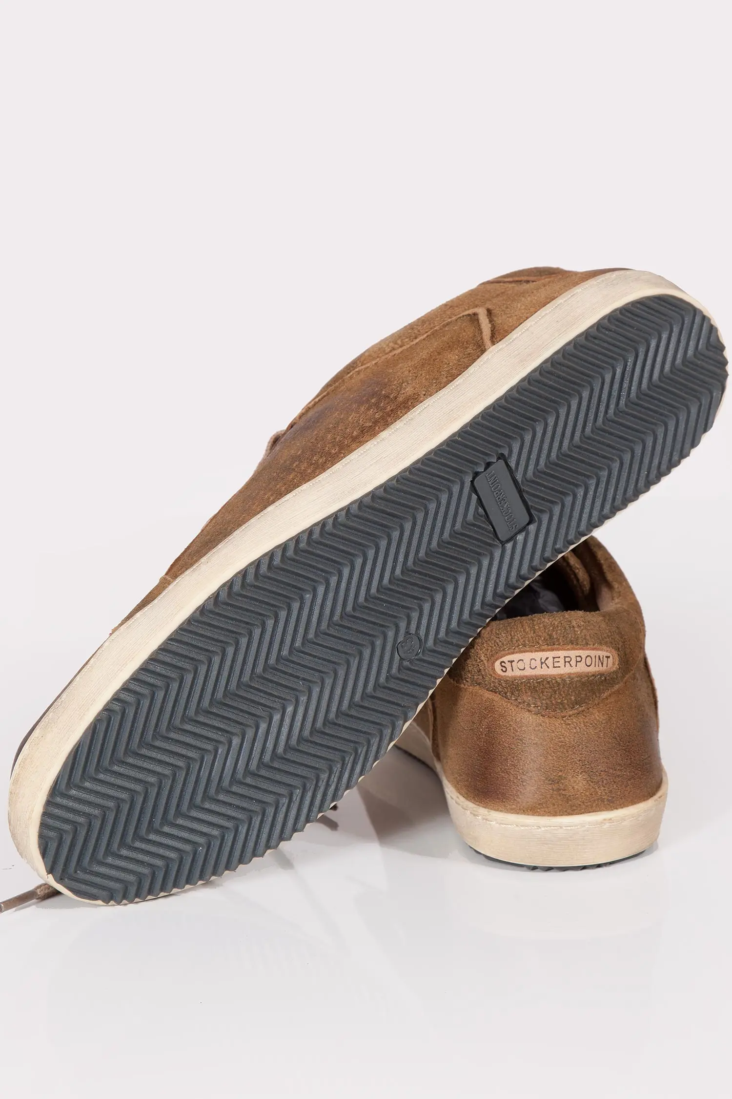 Herren Trachten Sneaker in havanna braun aus Leder Sohle