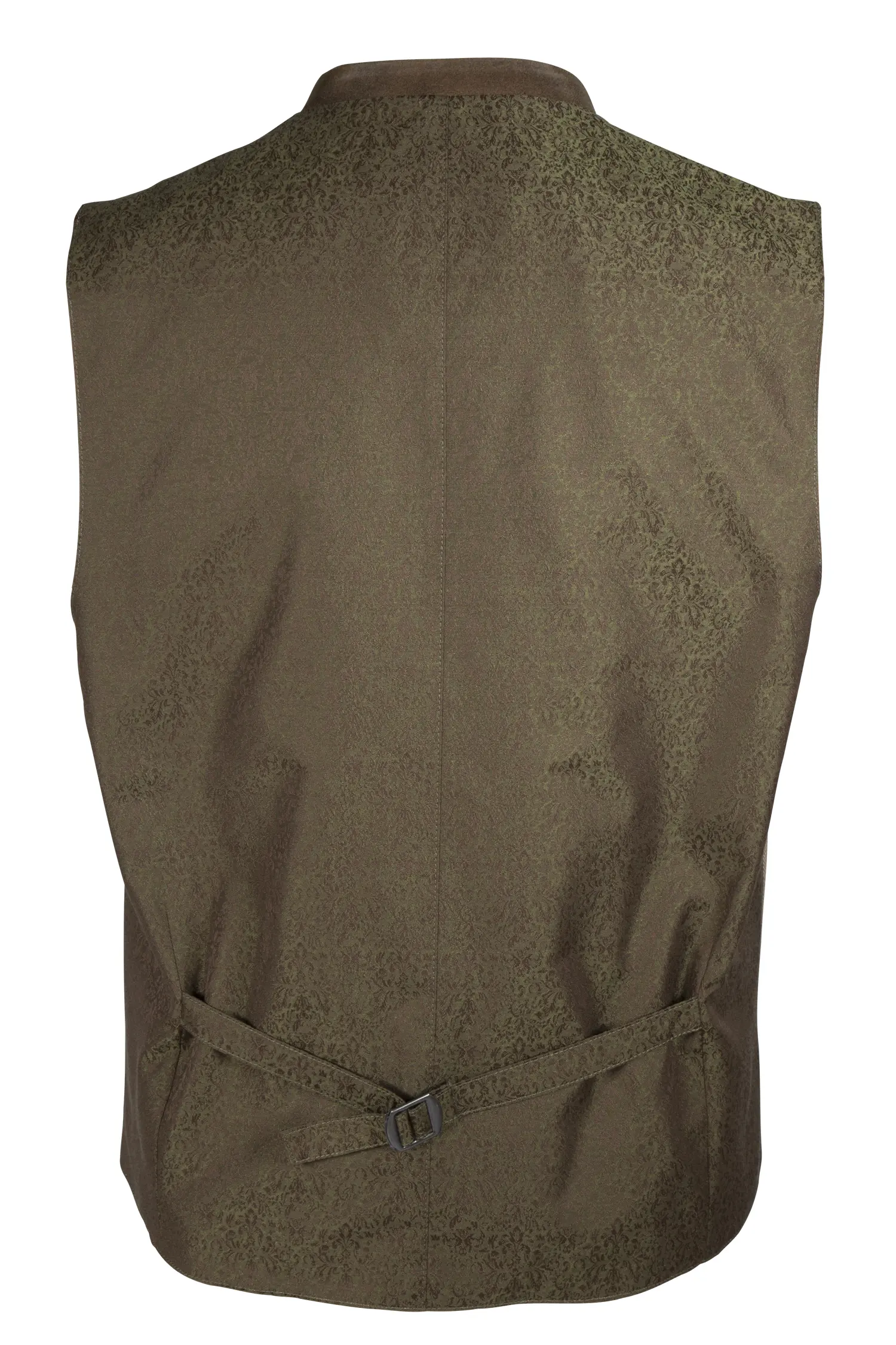 Leinen-Trachtenweste Phil in braun/grün - Rückansicht