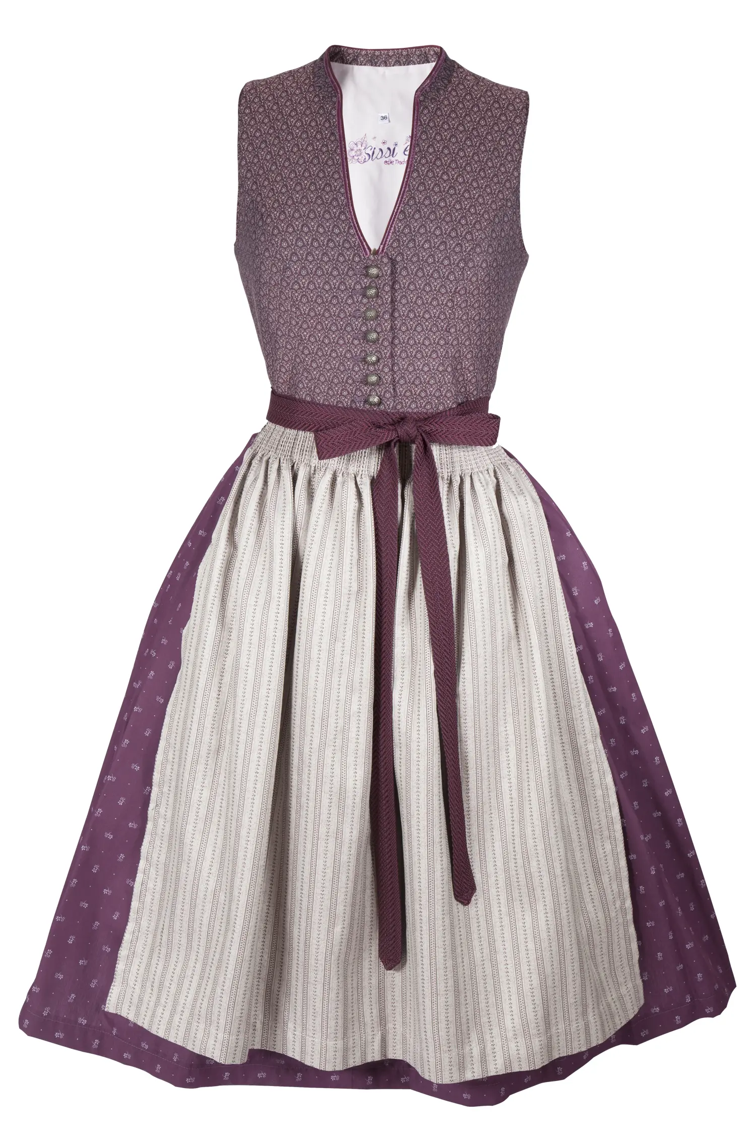 3098-0321-RO823-05-b6707 Limitiertes Dirndl in beere/creme