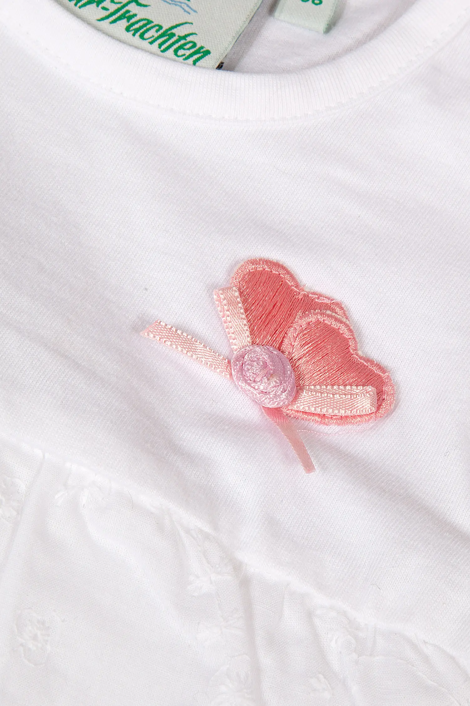 Trachten Babybody weiß - Detail Applikation