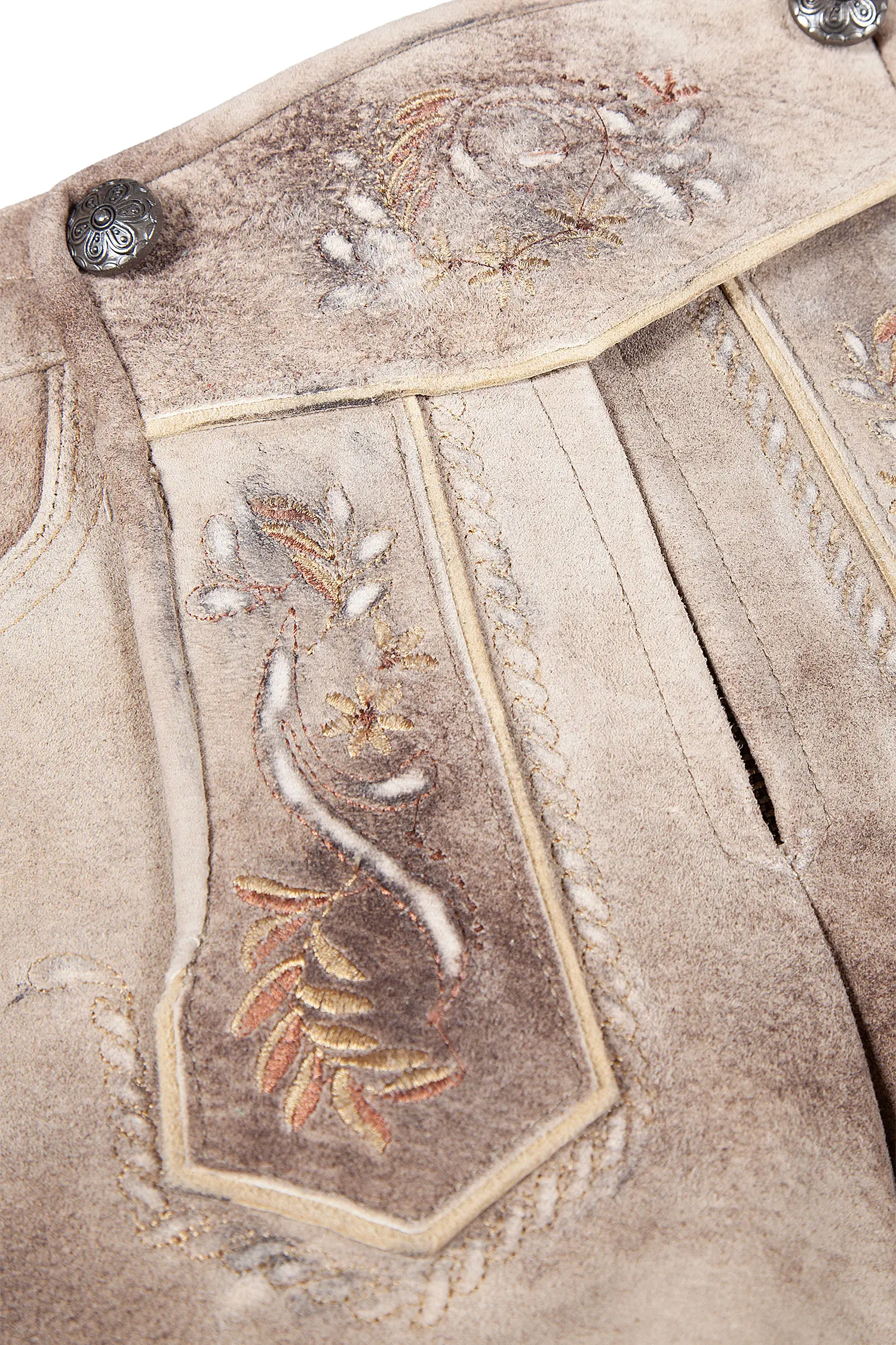 2611-1129-2BR-23-04f-5971c Damenlederhose Aleha in birke von Spieth & Wensky - Detail Latz