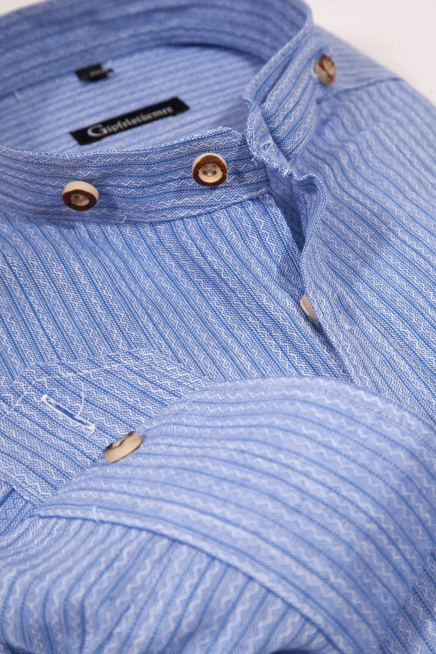 retro-trachtenhemd-blau-1529-0049-bl5-19-08h-5690-b Herren Trachtenhemd blau mit Retro Streifen Arm