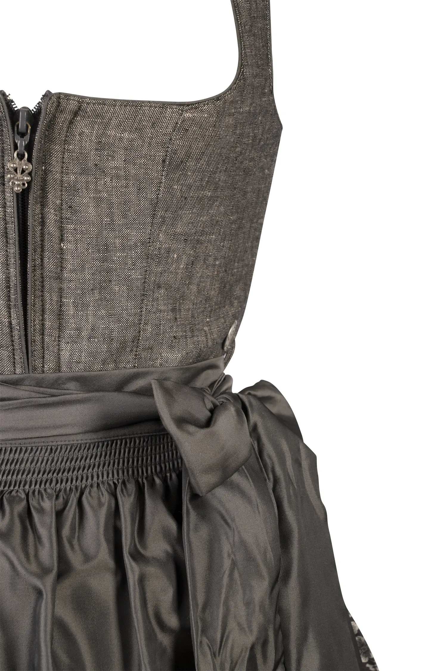 3094-1284-gr8-24-04-2504858 Dirndl Gusta in Dunkelgrau Detail Mieder
