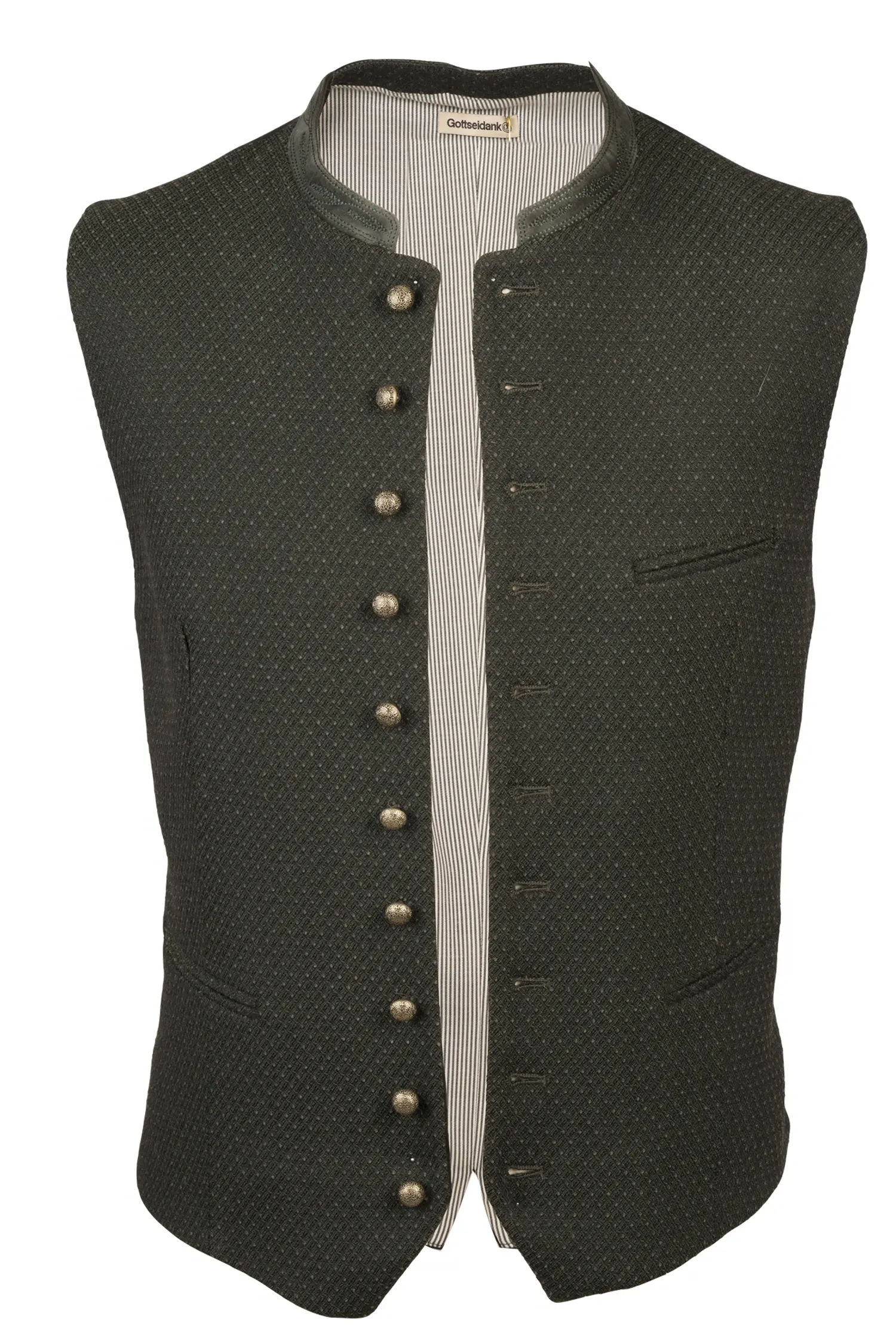 Trachtenweste Konstantin in Dunkelgrün 