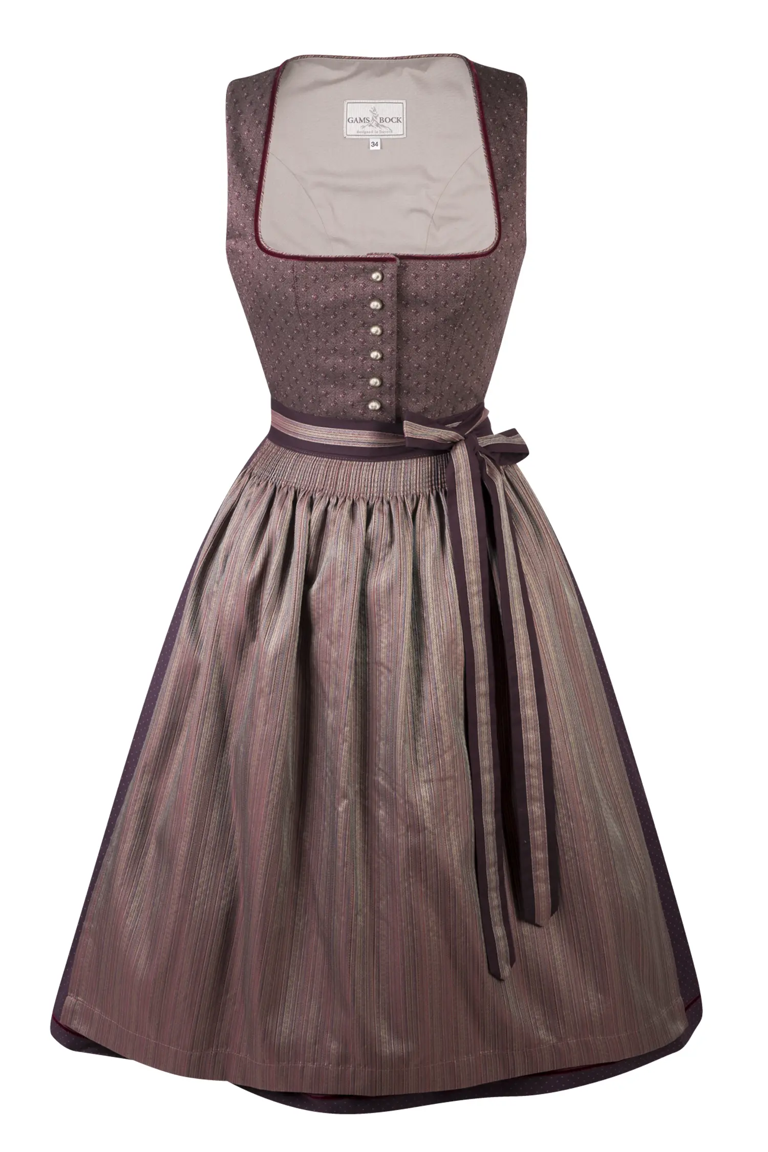 3098-0368-rt8-23-09-2802919 Elegantes Stretchdirndl in bordeaux