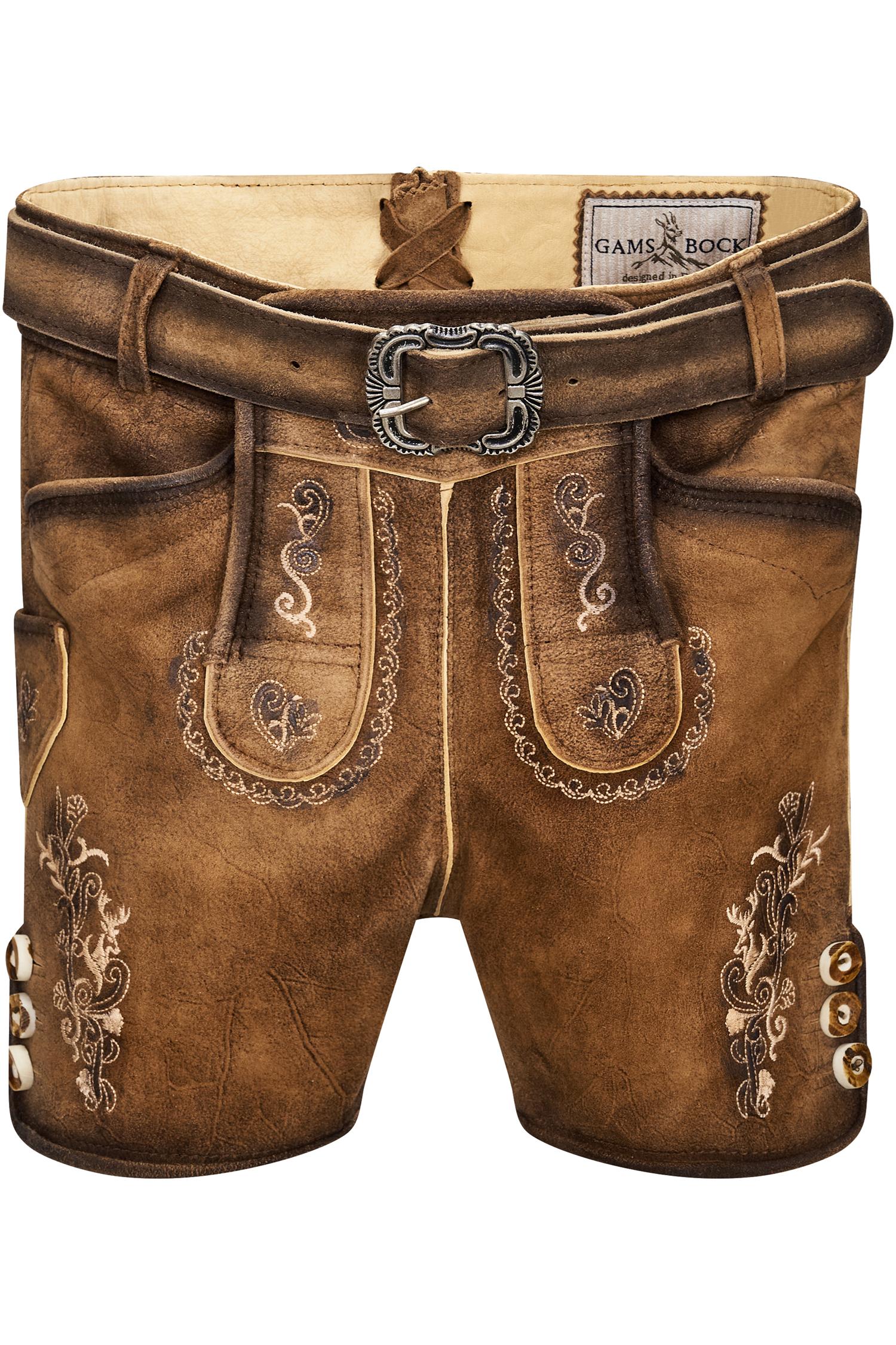 Kinderlederhose Alaric von Gamsbock in Senf-Braun Kinderlederhose Alaric von gamsbock in Senfbraun