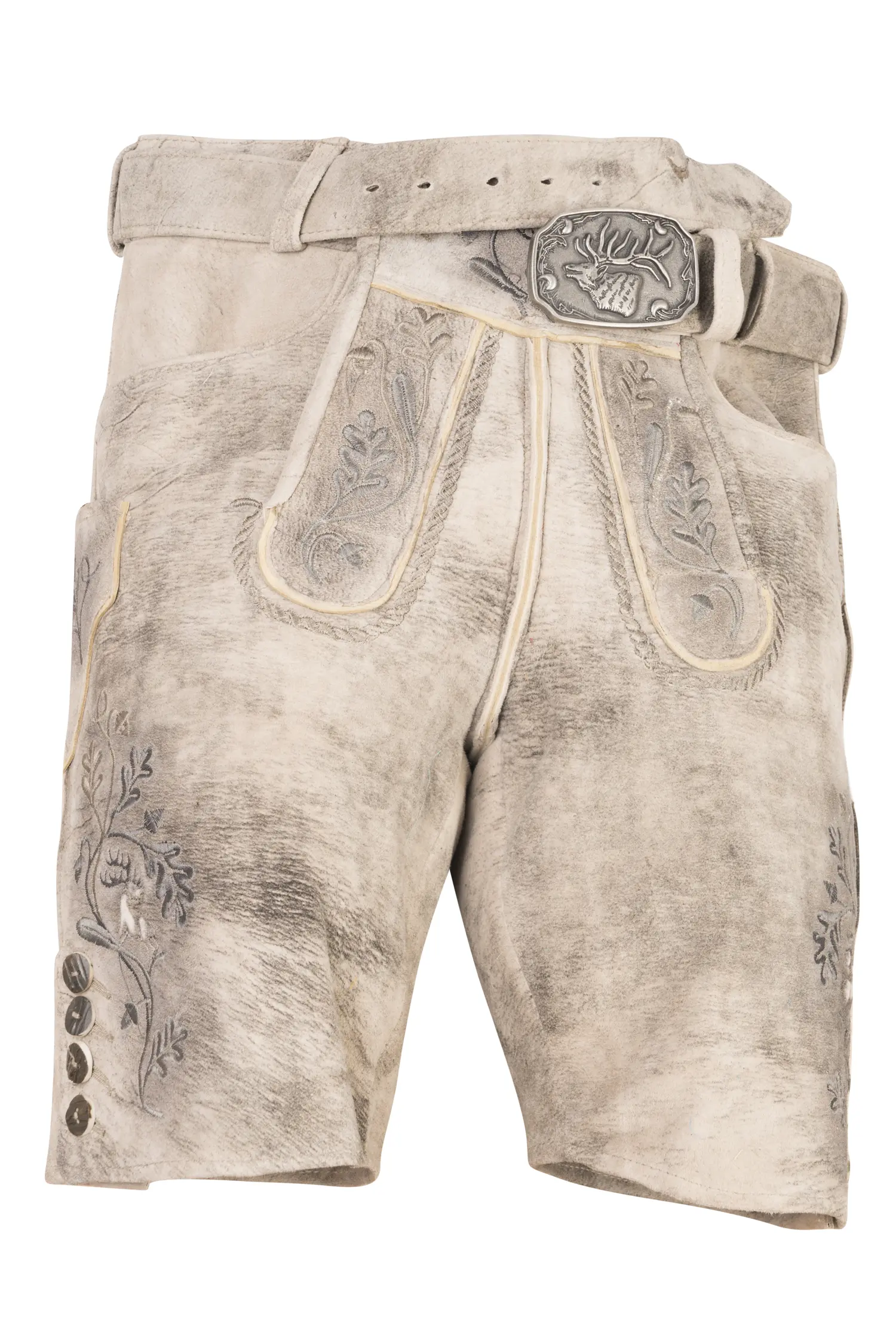 1613-1079-2gr-23-08-2302652 Kurze Lederhose Austin in hellgrau