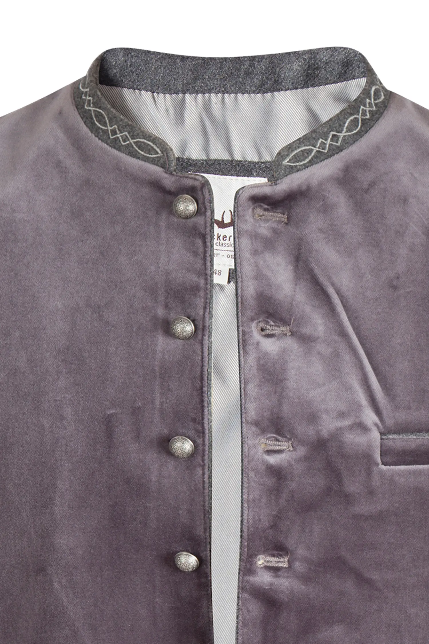 Trachtenweste Lorenzo in dunkelgrau - Detail Knöpfe