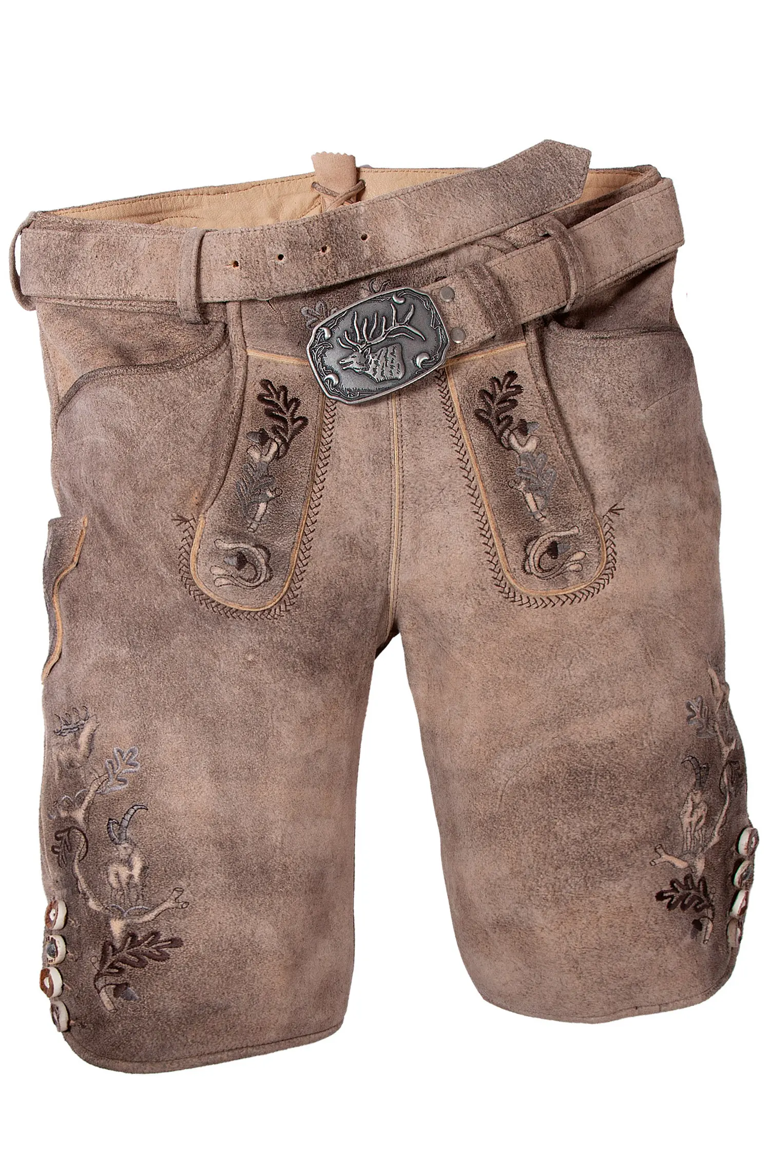 1613-1046-2db-22-06c-0483oX3FkeegQ0Y1c Kurze Lederhose Seebruck in hellem braun und Gürtel