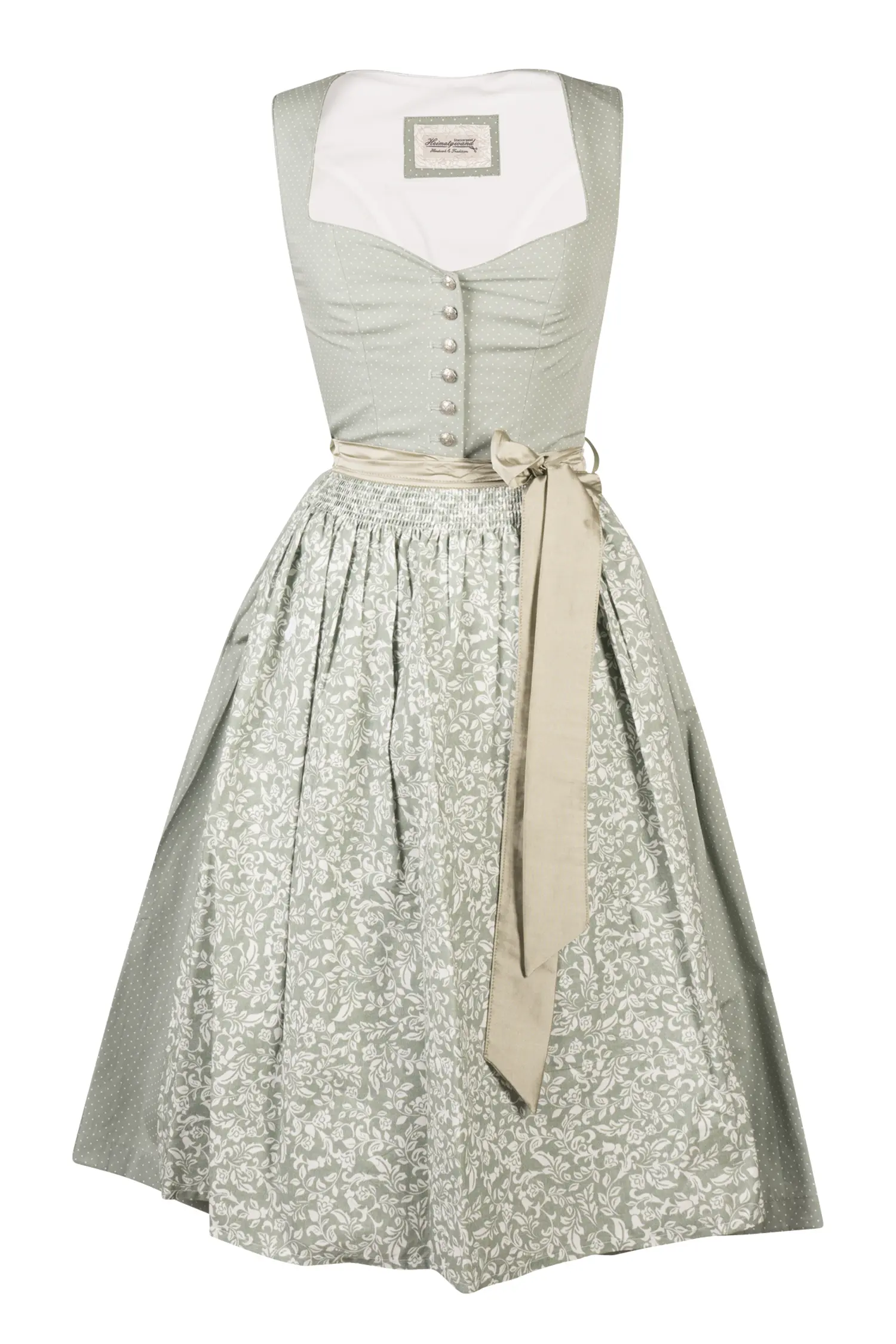 Dirndl Rhianna in Salbei Farben