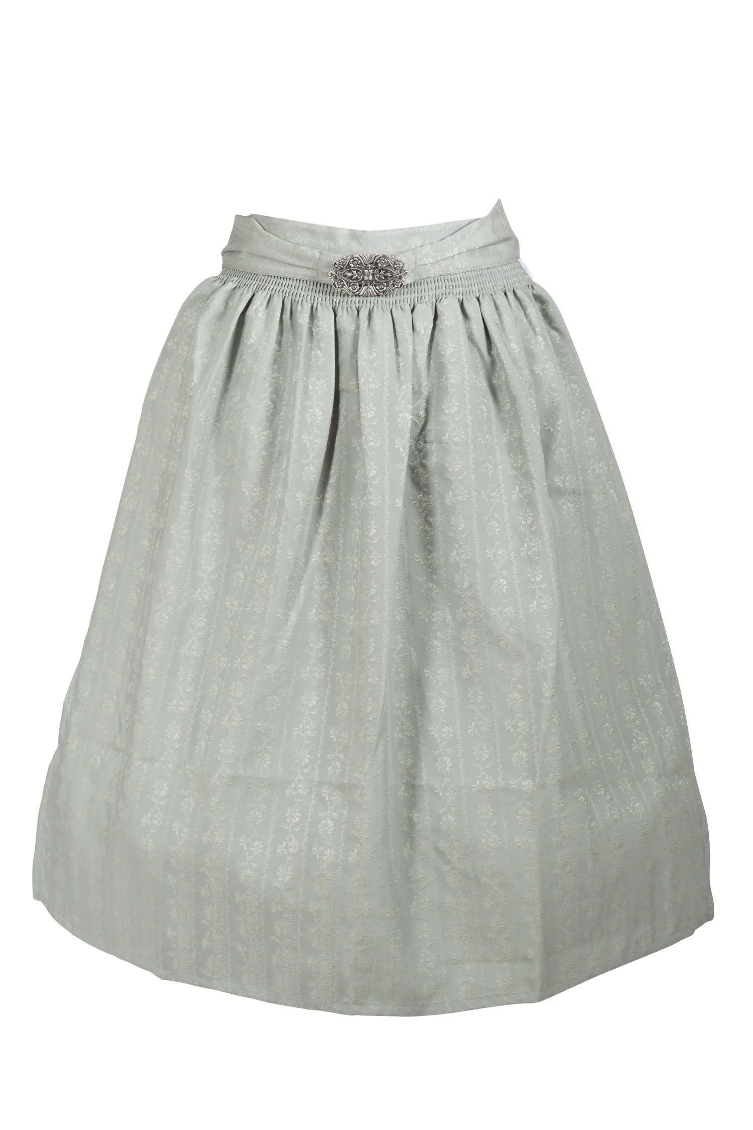 3139-0057-gn2-23-05f-7683 Dirndlschürze salbei mit Schließe 70 cm