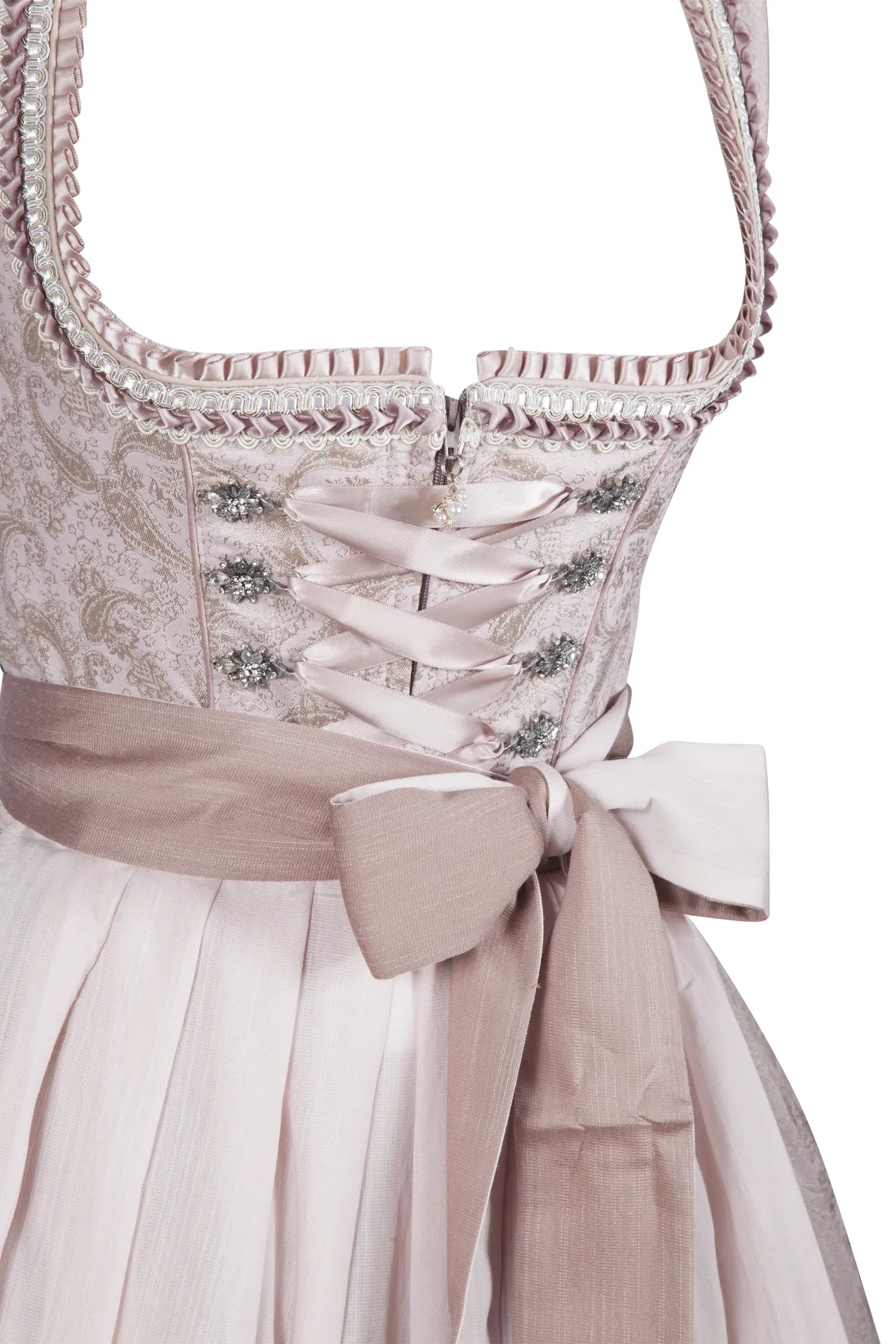 Dirndl Enid in puder/rosa - Detail Mieder