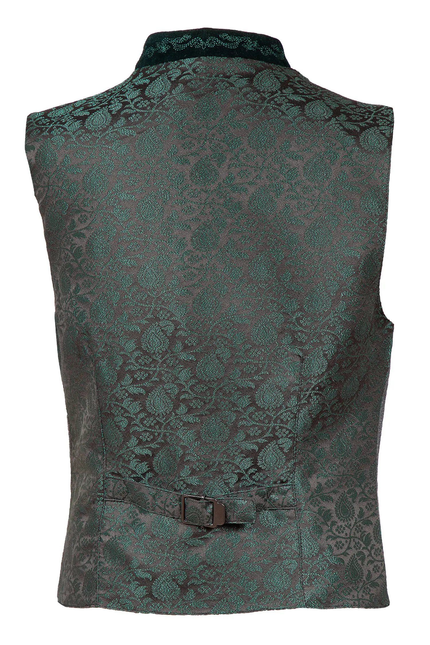 Kinder Trachtenweste in grau und grün - Rückansicht